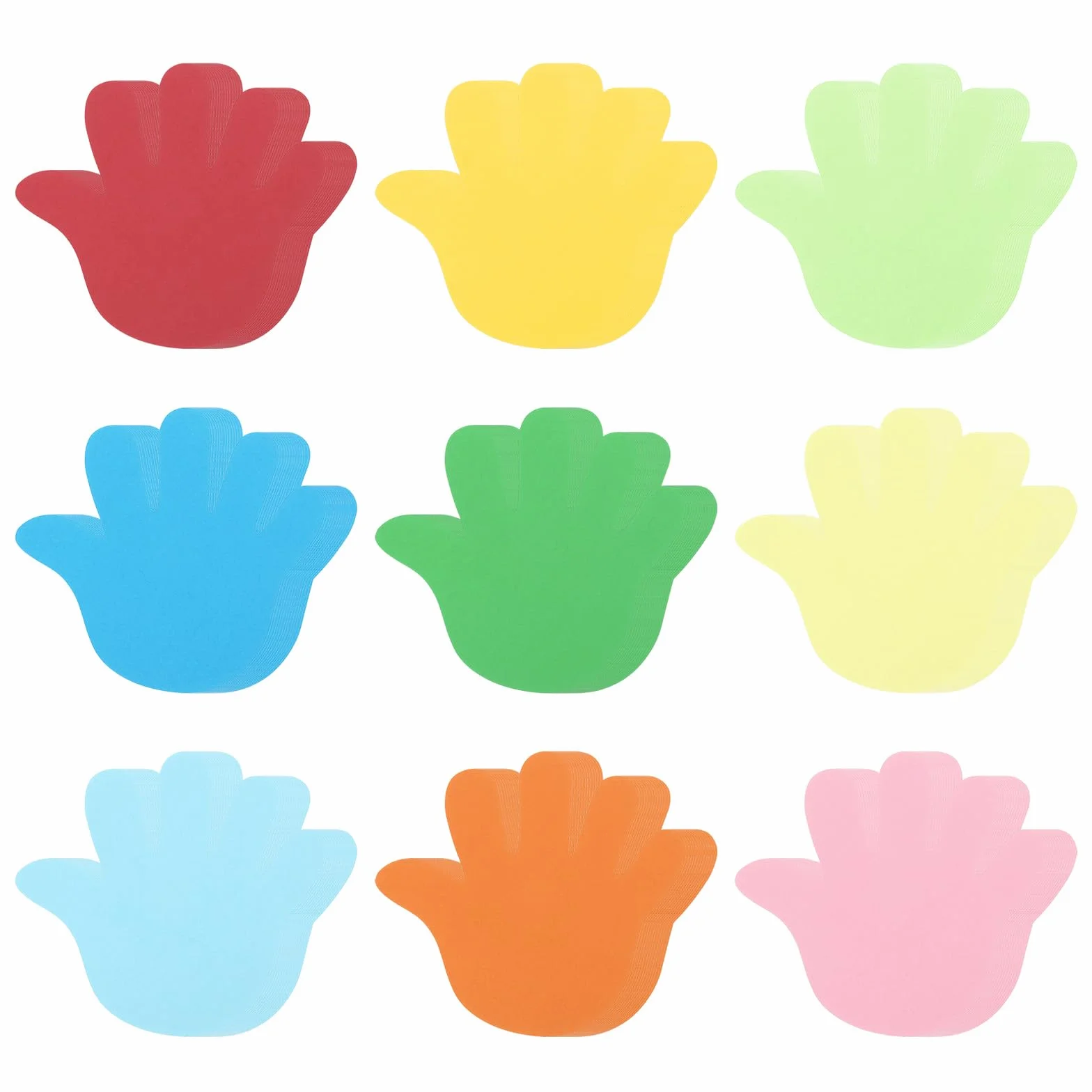 PATIKIL Découpes en Papier pour Tableau d'Affichage, 180 Pièces, Formes de Mains, Multicolores