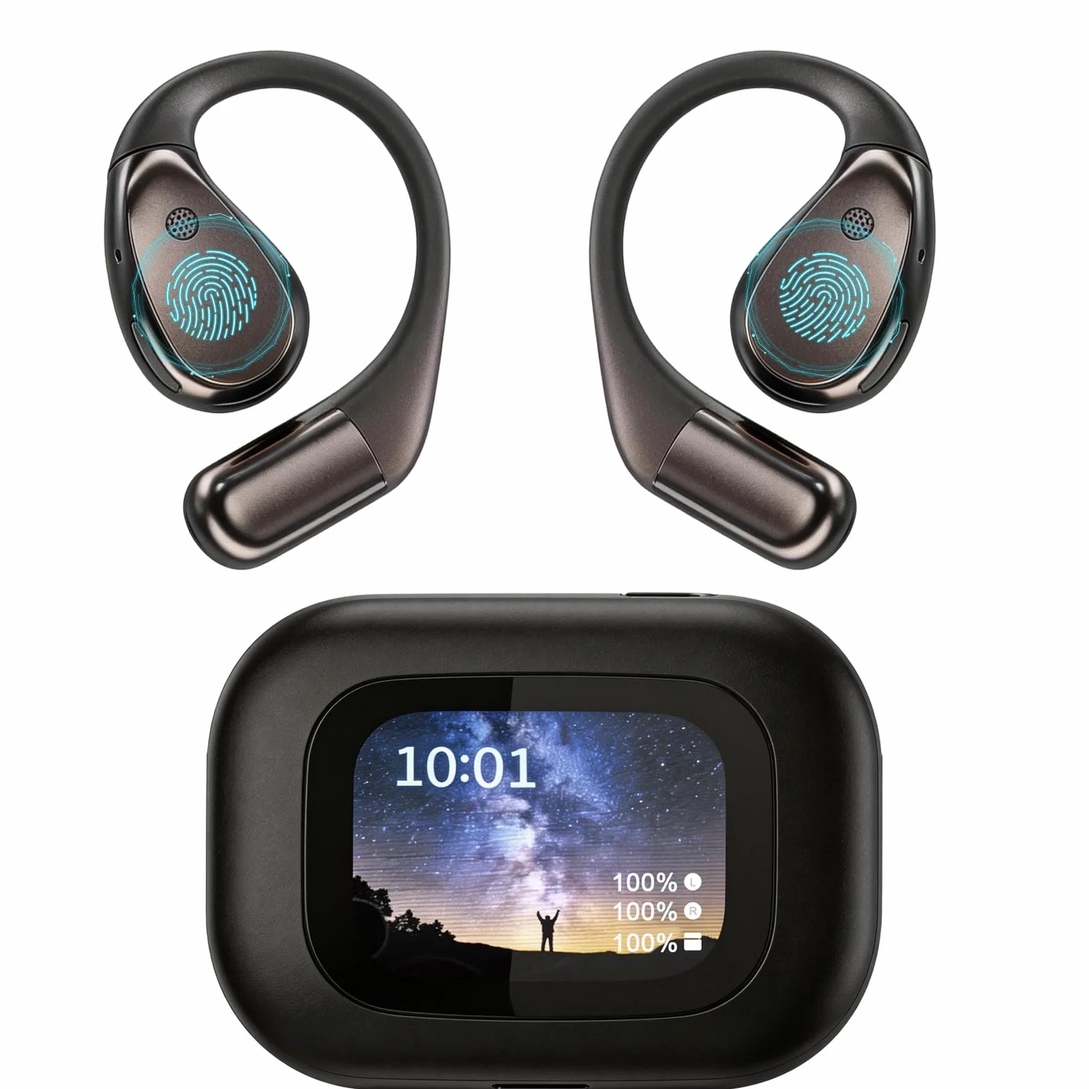 AI Ecouteur Traducteur Instantané 4 en 1 Temps Réel Traducteur Écouteurs 164 Langues 8 Modes Bluetooth 6.0 Écran LED