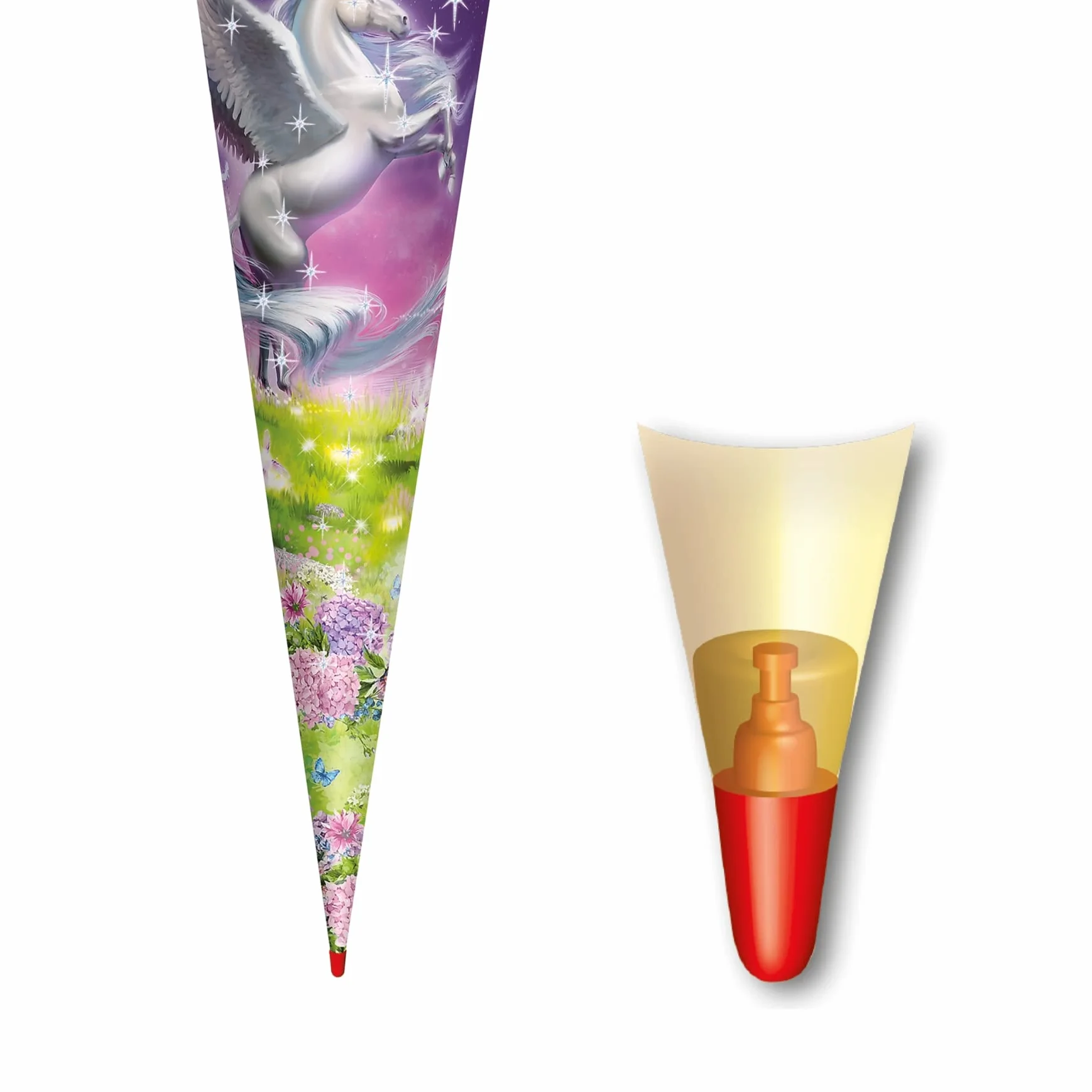 ROTH Grand sac surprise Magic Pegasus 70 cm Rond Fermeture en feutre