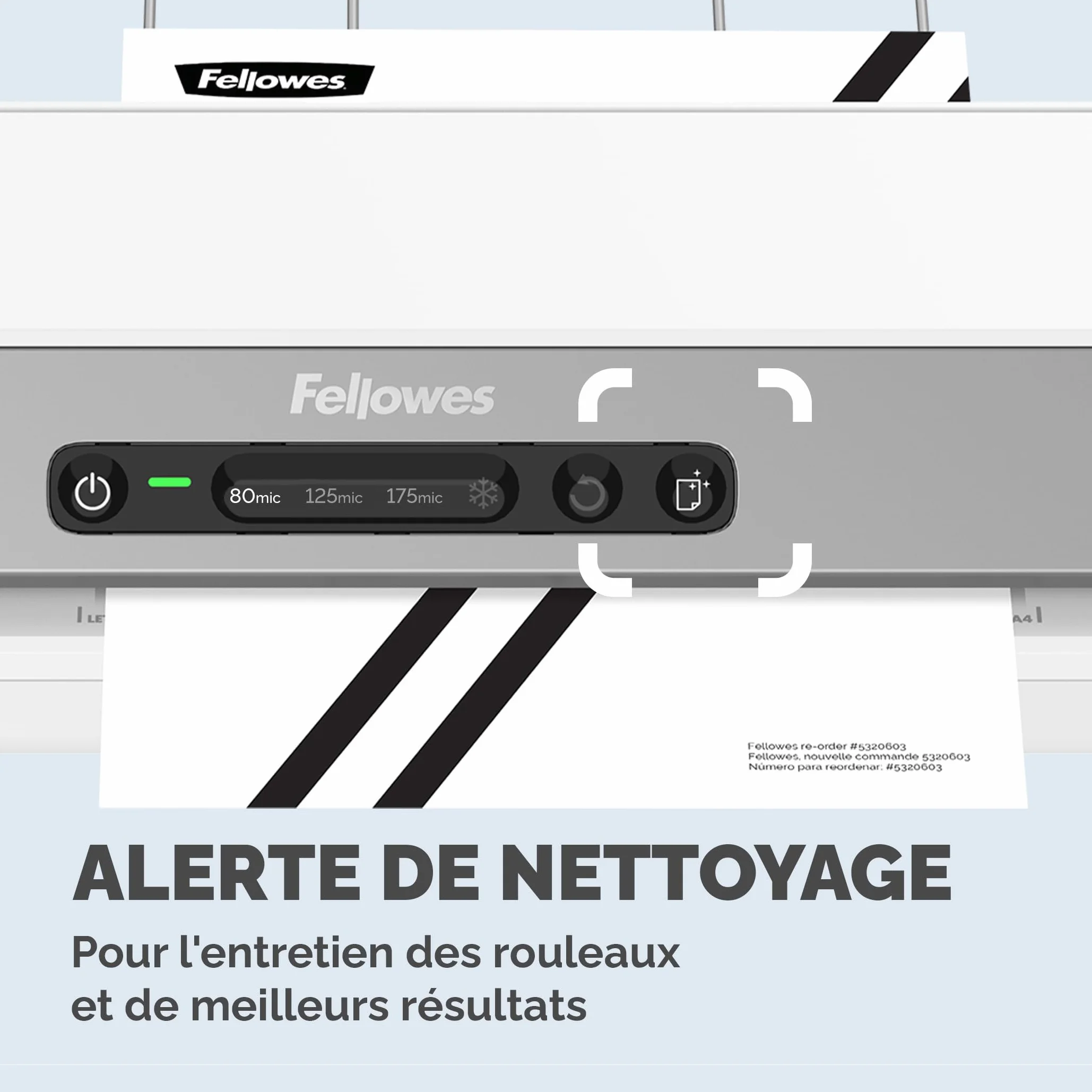 Fellowes Plastifieuse Amaris A3, Chauffe Rapide 1 Min, Arrêt Automatique, Mode Veille, InstaHeat, 80-175 Microns, 10 Pochettes A4