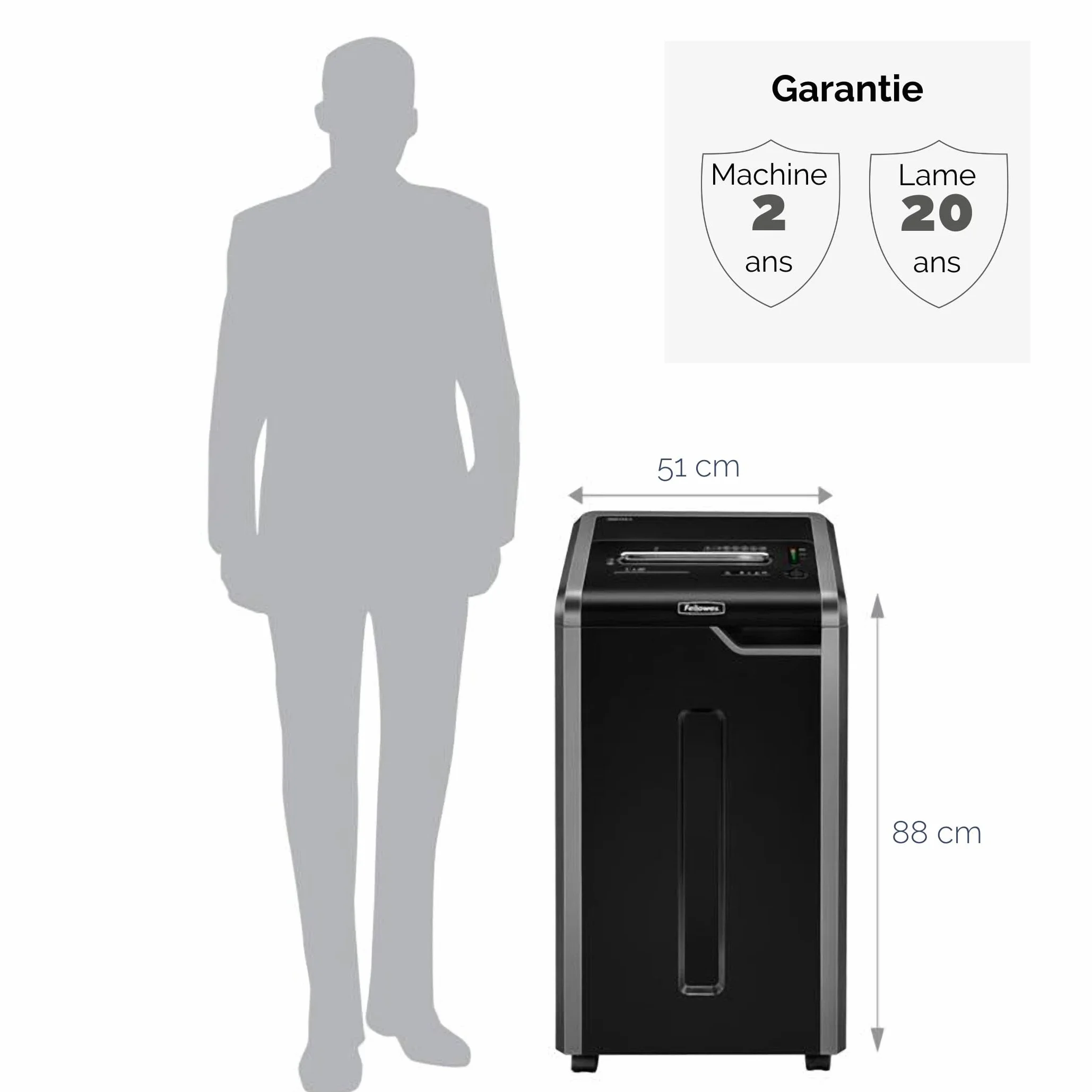 Fellowes Powershred 325Ci Destructeur de document Coupe croisée 22-24 feuilles Noir