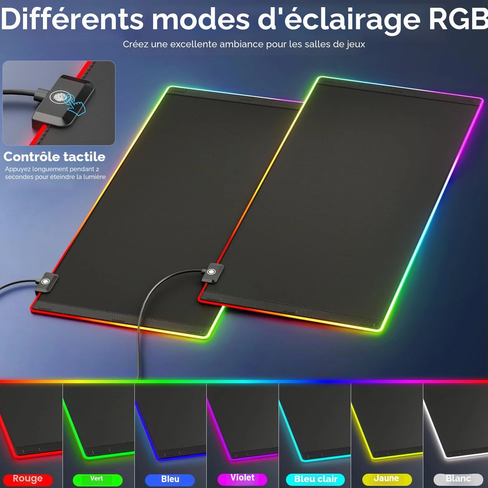 KDD Tapis de Souris avec Support Téléphone Pliable - Recharge sans Fil Rapide 15 W - sous-Main Gaming Surface Ultra-Lisse, Base Antidérapante