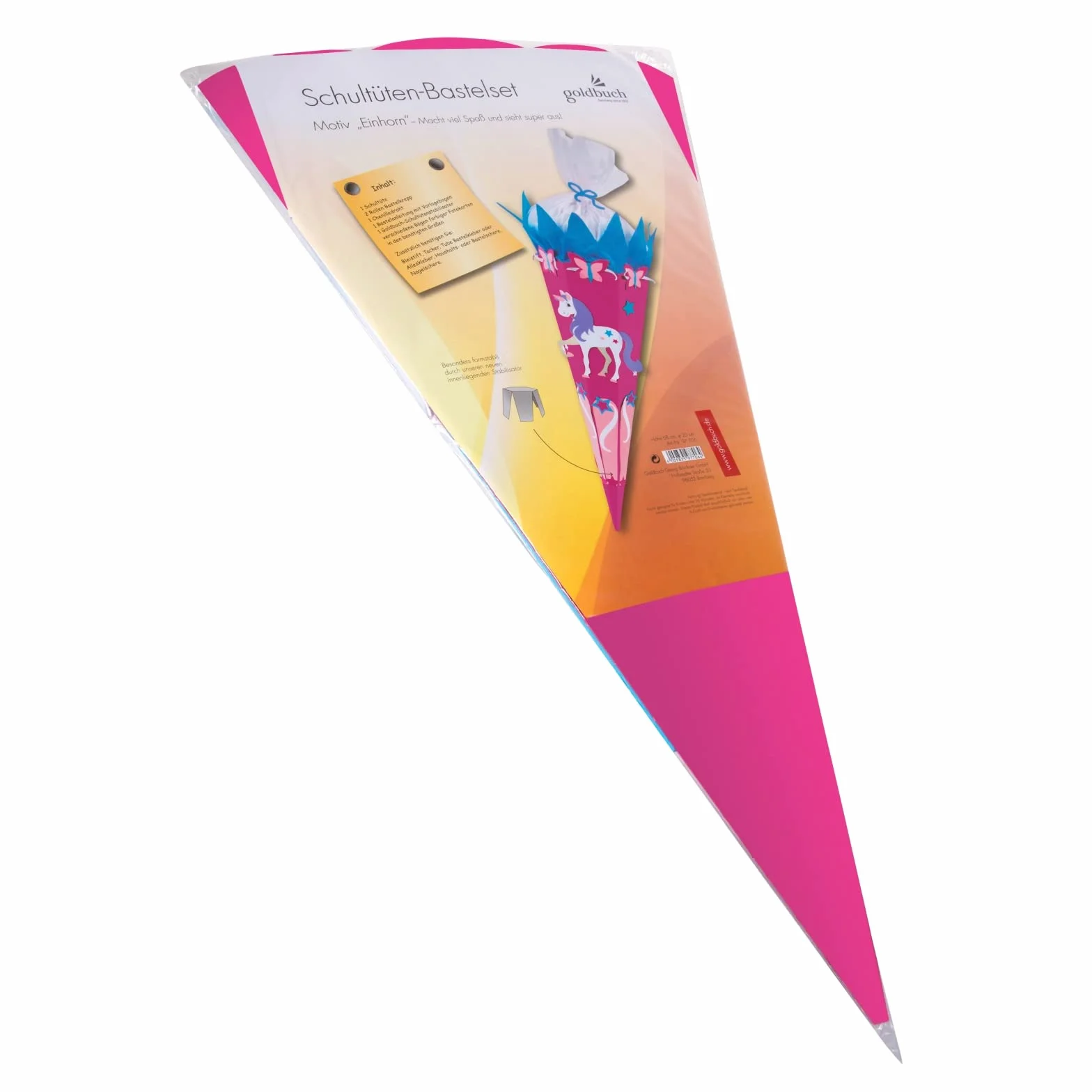 Goldbuch Kit de création de Cornet de rentrée des Classes, Carton ondulé 3D