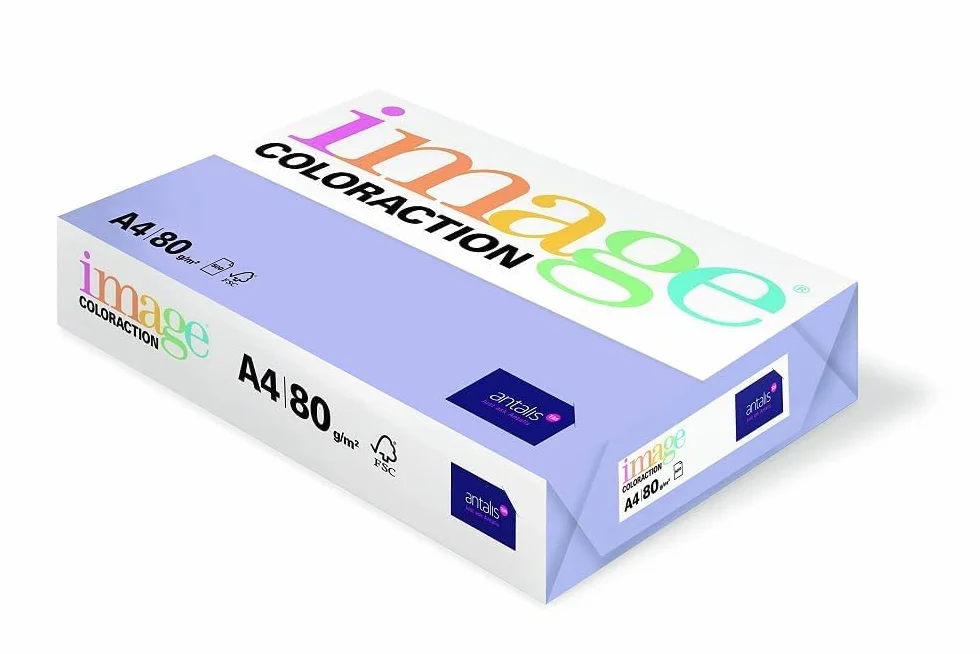Papier de couleur Lavande Tundra 80 g/m² A4 Ramette 500 feuilles