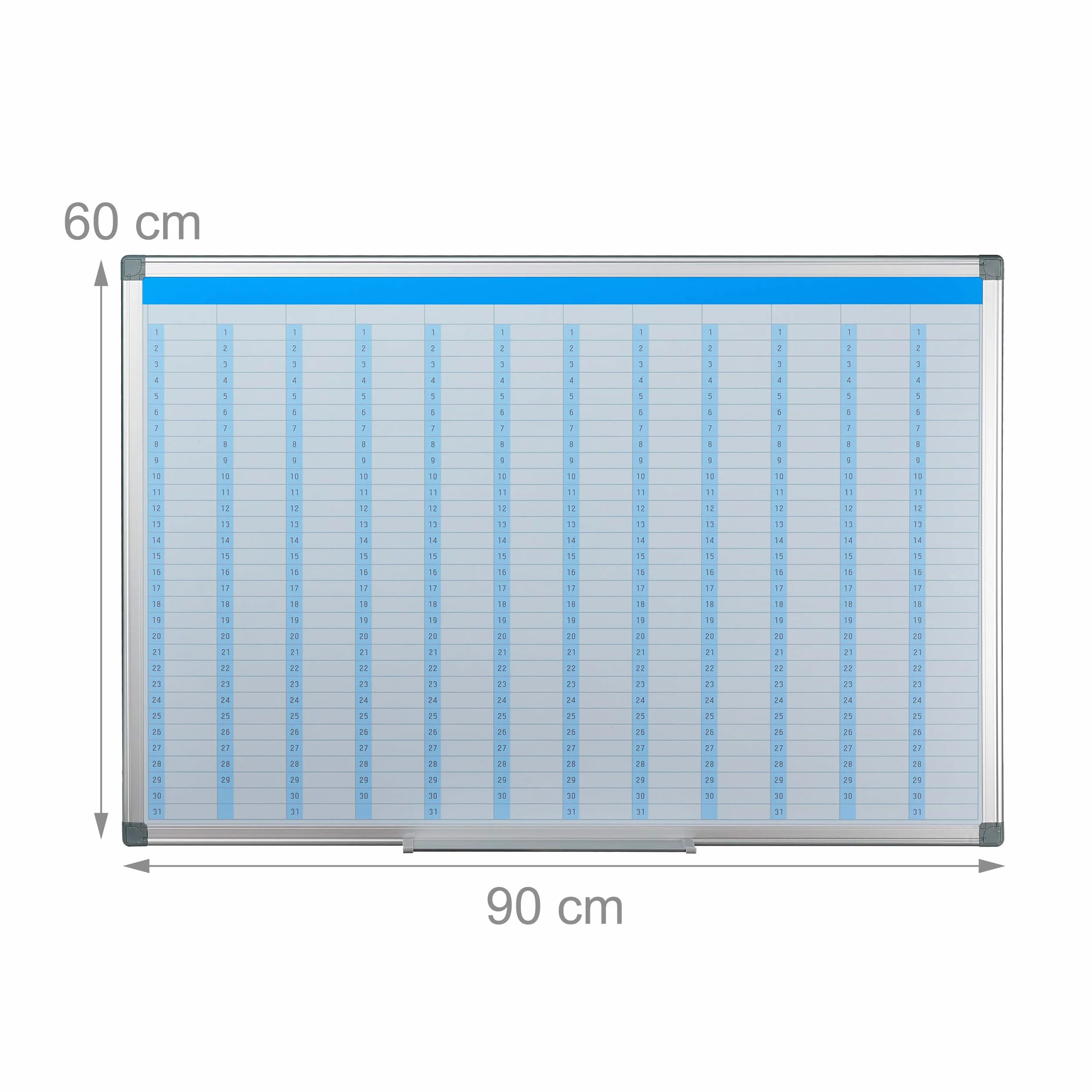 Relaxdays Tableau magnétique effaçable organiseur mensuel 60 x 90 cm blanc