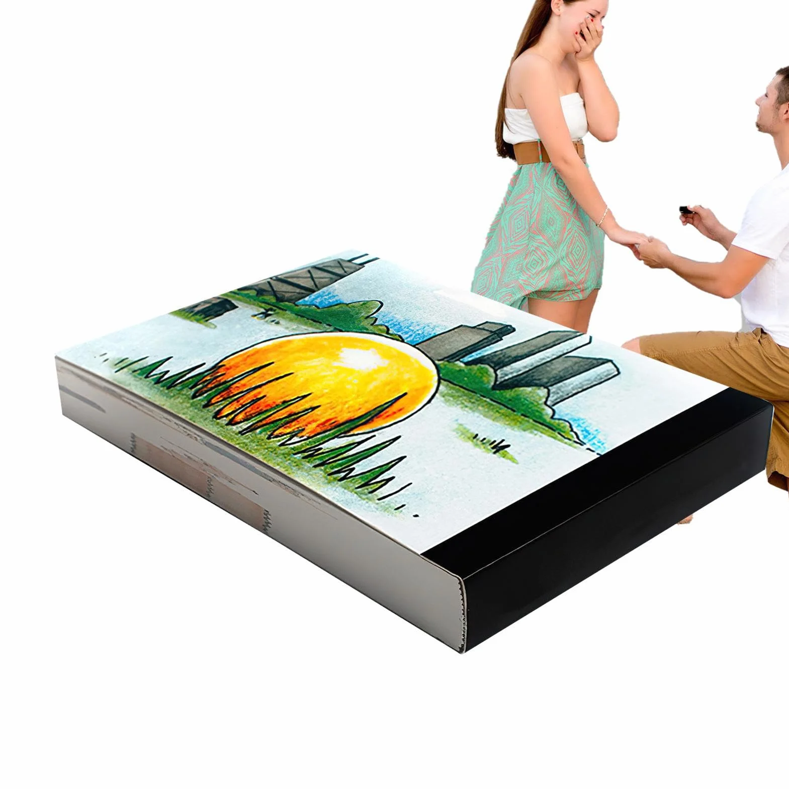 Gomice Flipbook Surprise pour Proposition, Creative Flipss Book 126 Pages pour Cacher Votre Bague