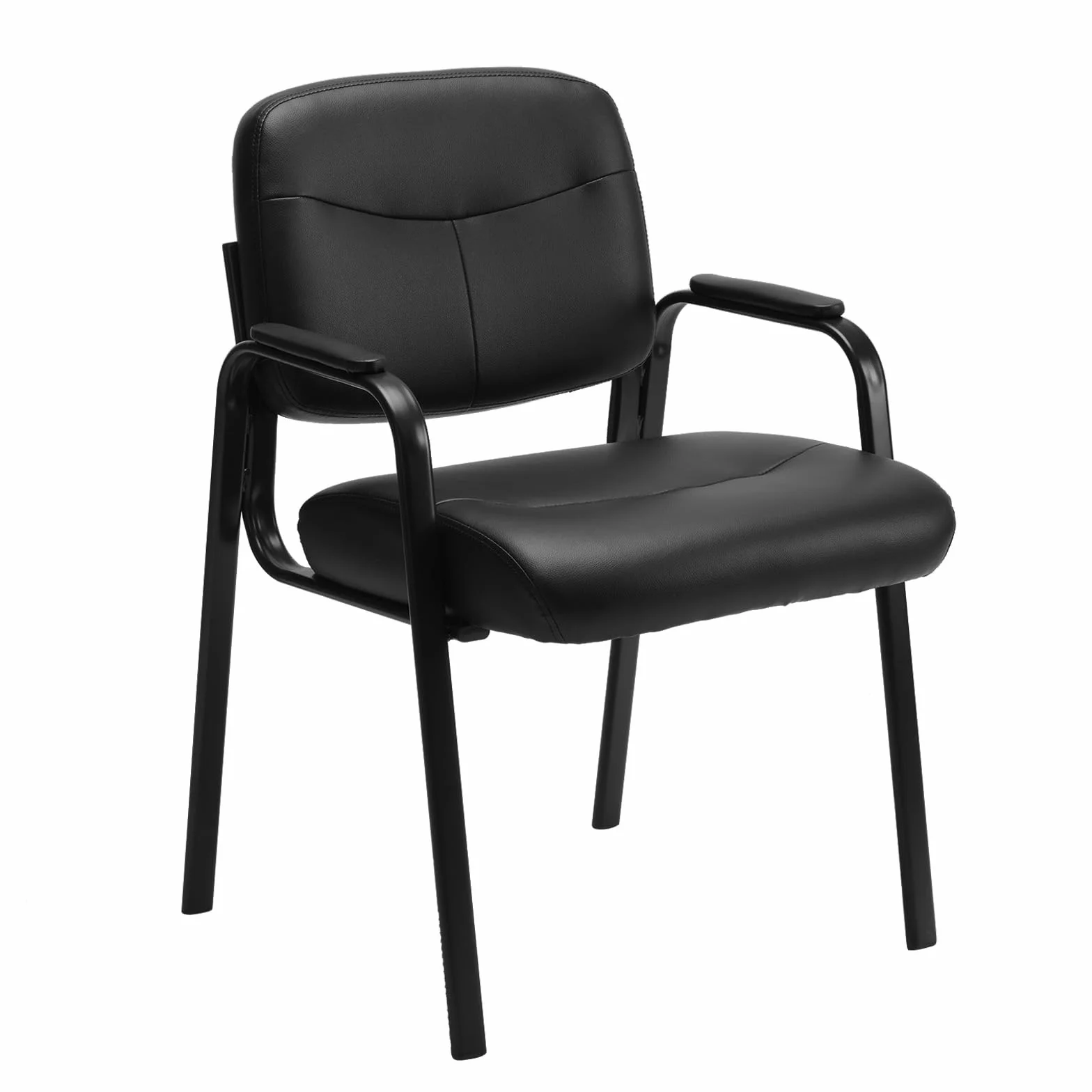 Sweetcrispy Büro-Gästestuhl Cuir, d'attente Fixe, chaises sans Roues, avec accoudoirs rembourrés, pour Personnes âgées, Bureau, Salle de conférence, Table de Hall, Salon d'appoint, 22''24''32''