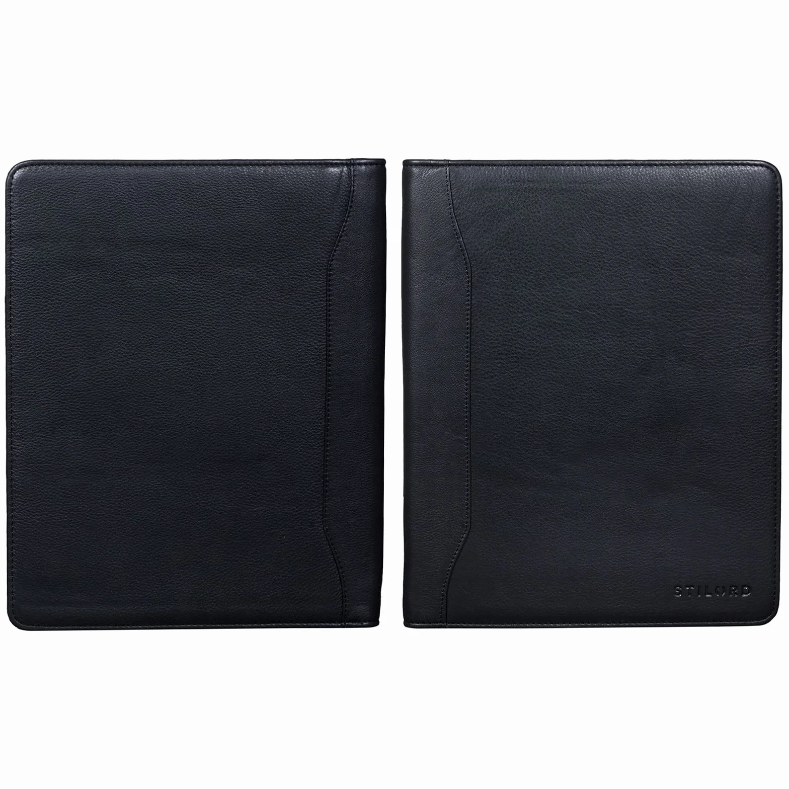 Scott Porte-Documents Cuir Vintage A4 12,2 Pouces Organiseur Fermeture éclair Noir
