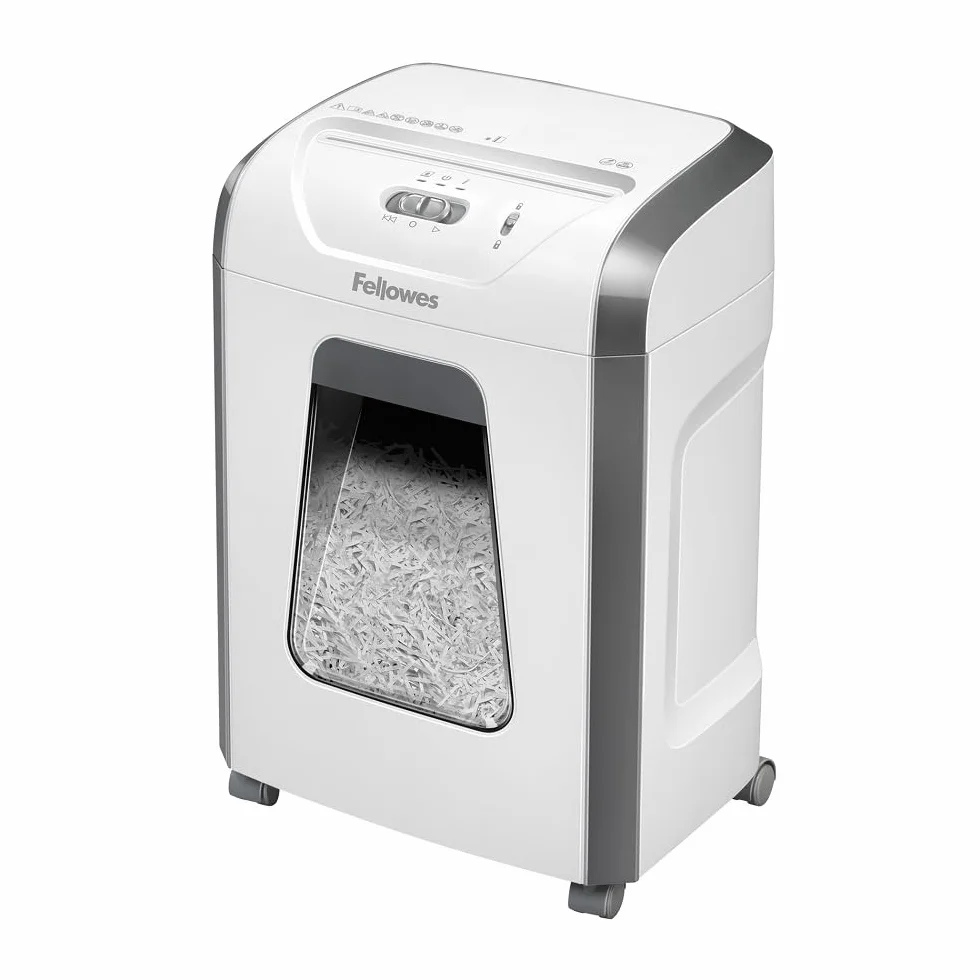 Fellowes Powershred FS-12C Destructeur de Documents Coupe Croisée 12 Feuilles Corbeille 19L Sécurité DIN P4