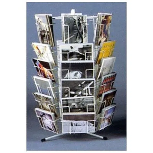 Présentoir Rotatif de Cartes Postales pour Comptoir 12x17 cm 21 Emplacements