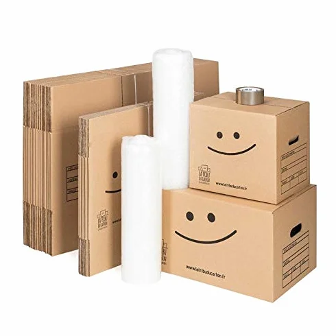 Kit Déménagement T2 30 cartons Fabrication Française films à bulles Adhésif