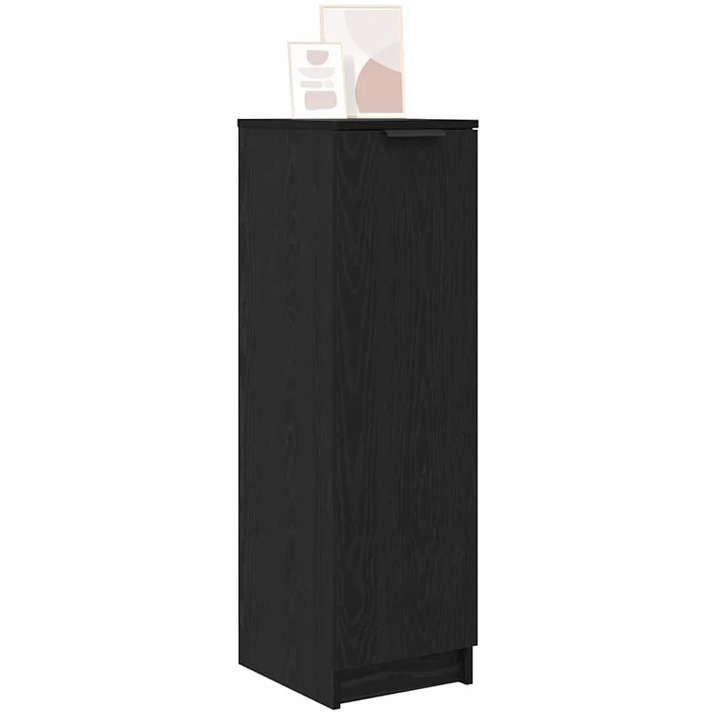 vidaXL Meuble à Chaussures Chêne Noir 29,5 x 35 x 101 cm Rangement Moderne