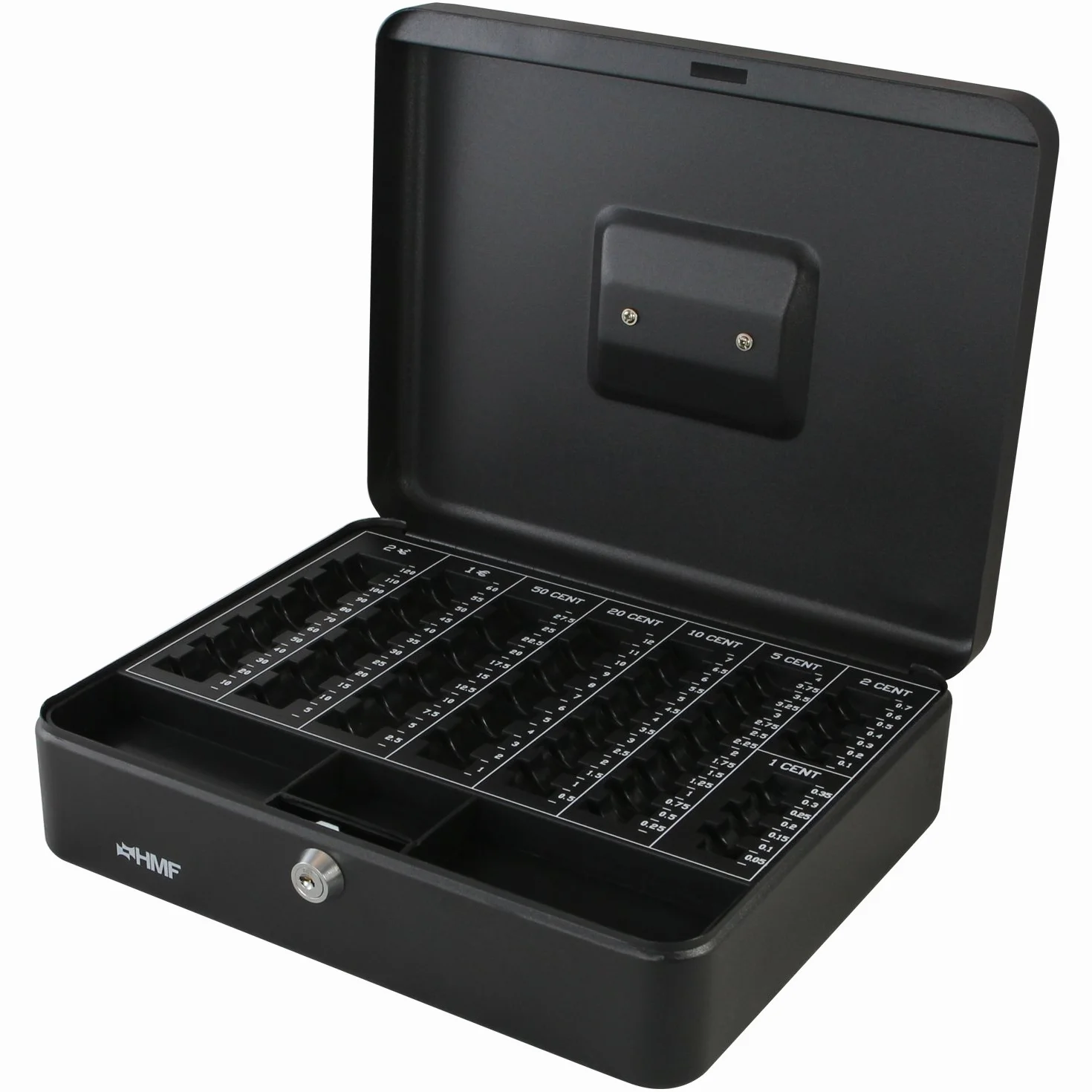 HMF 108-02 Caisse à Monnaie monnayeur 30 x 24 x 9 cm noir