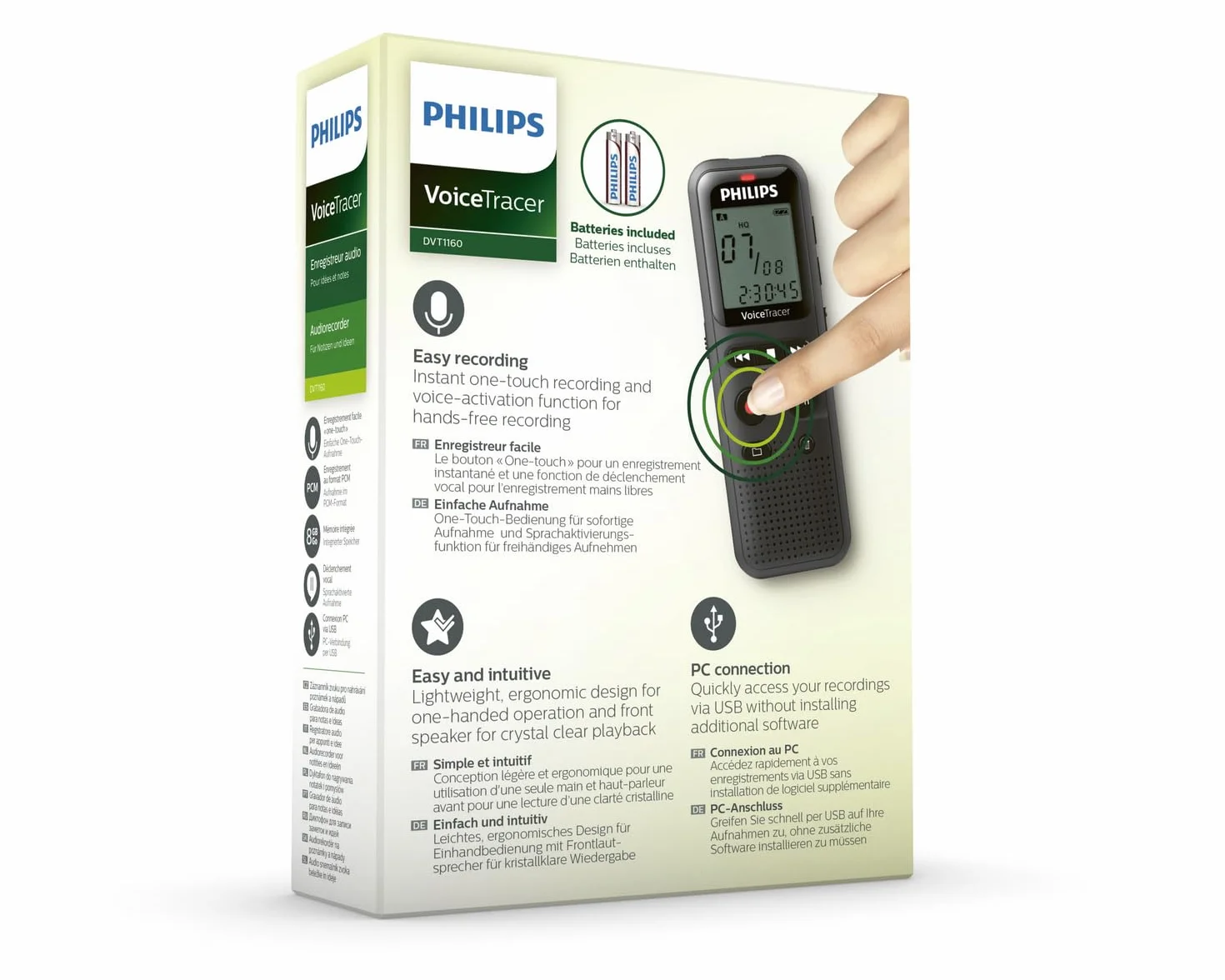 Philips VoiceTracer 8 kHz Nero