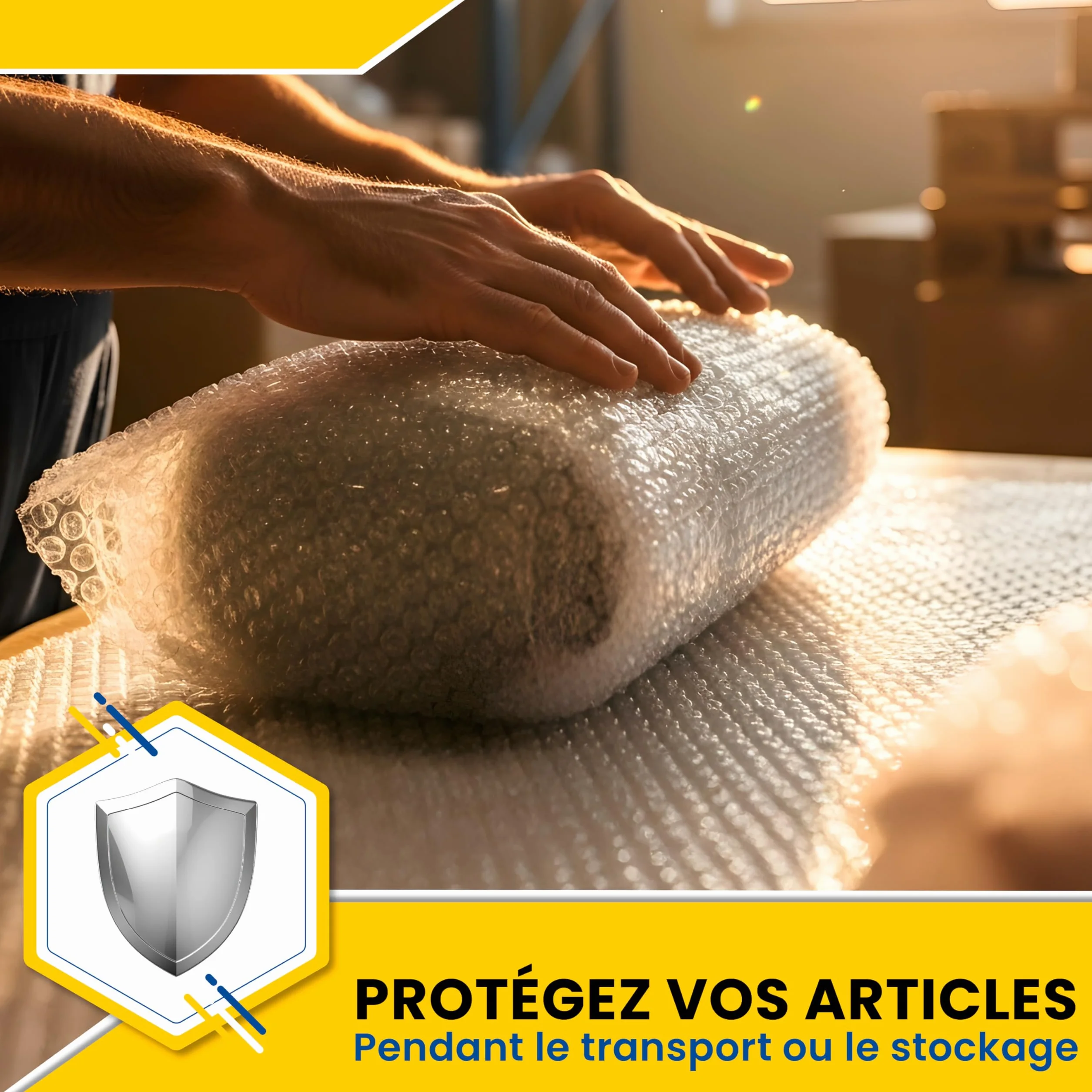 MUNTRADE Rouleau de papier bulle 50 cm x 100 m pour emballage et protection