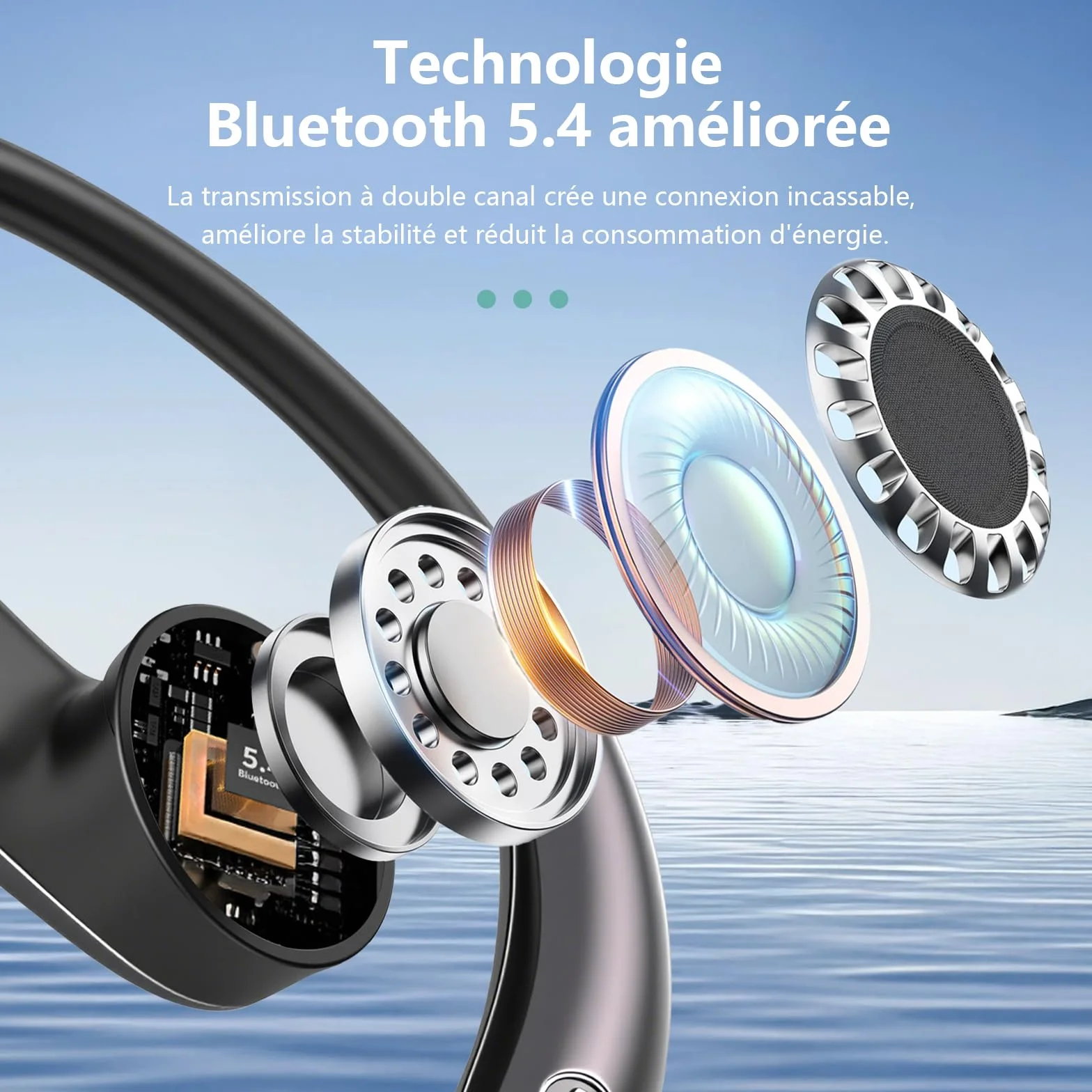 Casque Traducteur Intelligent 164 Langues 4 en 1 Ouvert 7 Modes Traduction Musique Sport Apprentissage Voyage