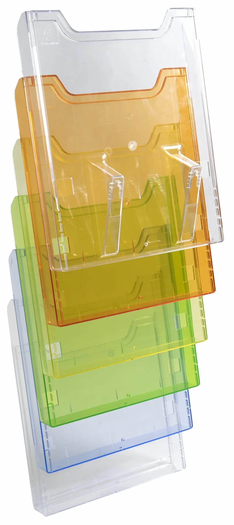 Exacompta Distributeur de Prospectus Vertical 5 Compartiments A4 Cristal