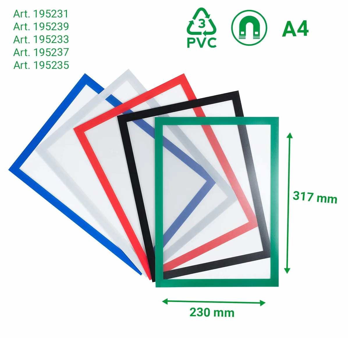 Tarifold Magneto PRO 10 Cadre informatif magnétique A4 rouge