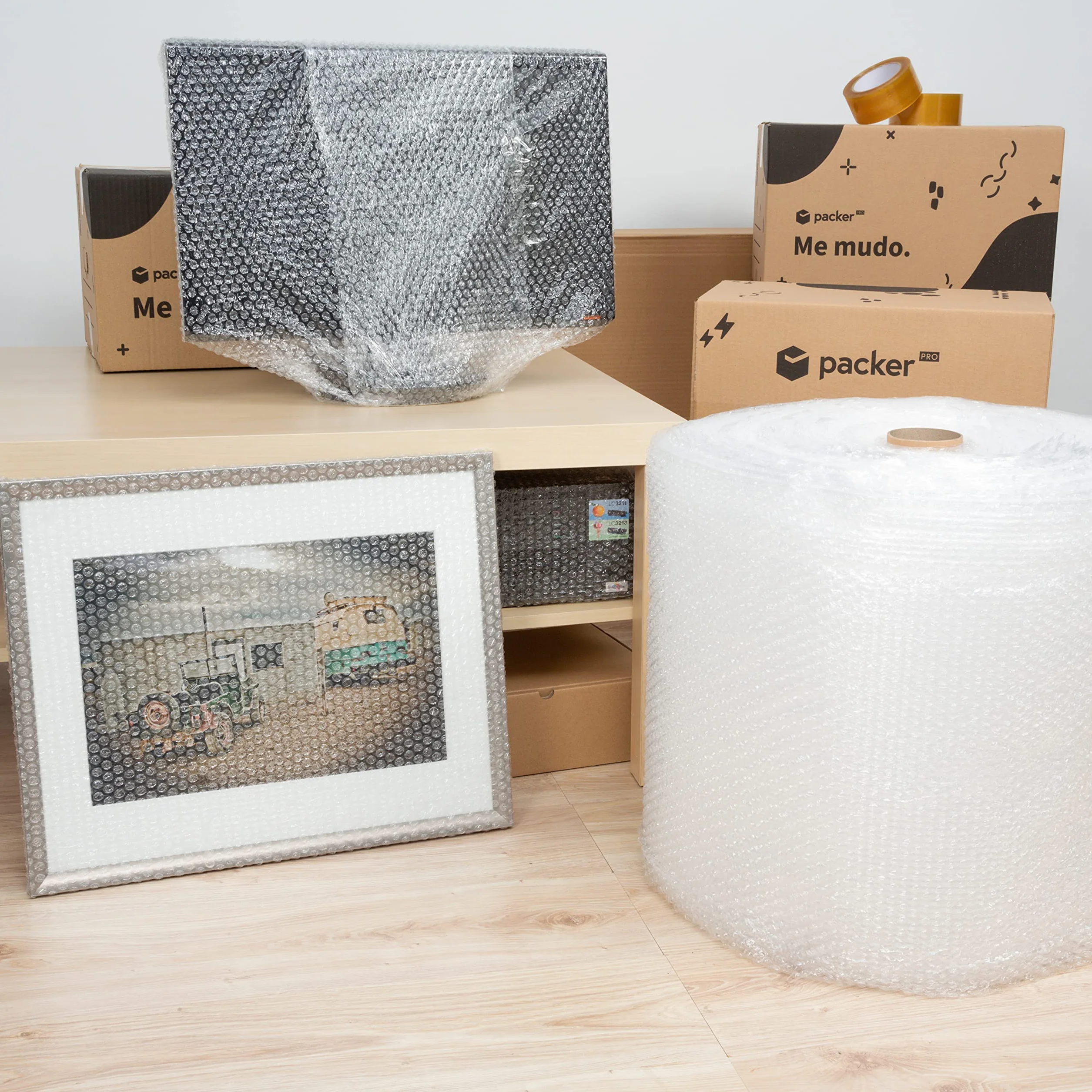 Packer PRO Rouleau de papier bulle 50 cm x 100 m Protection emballage déménagement