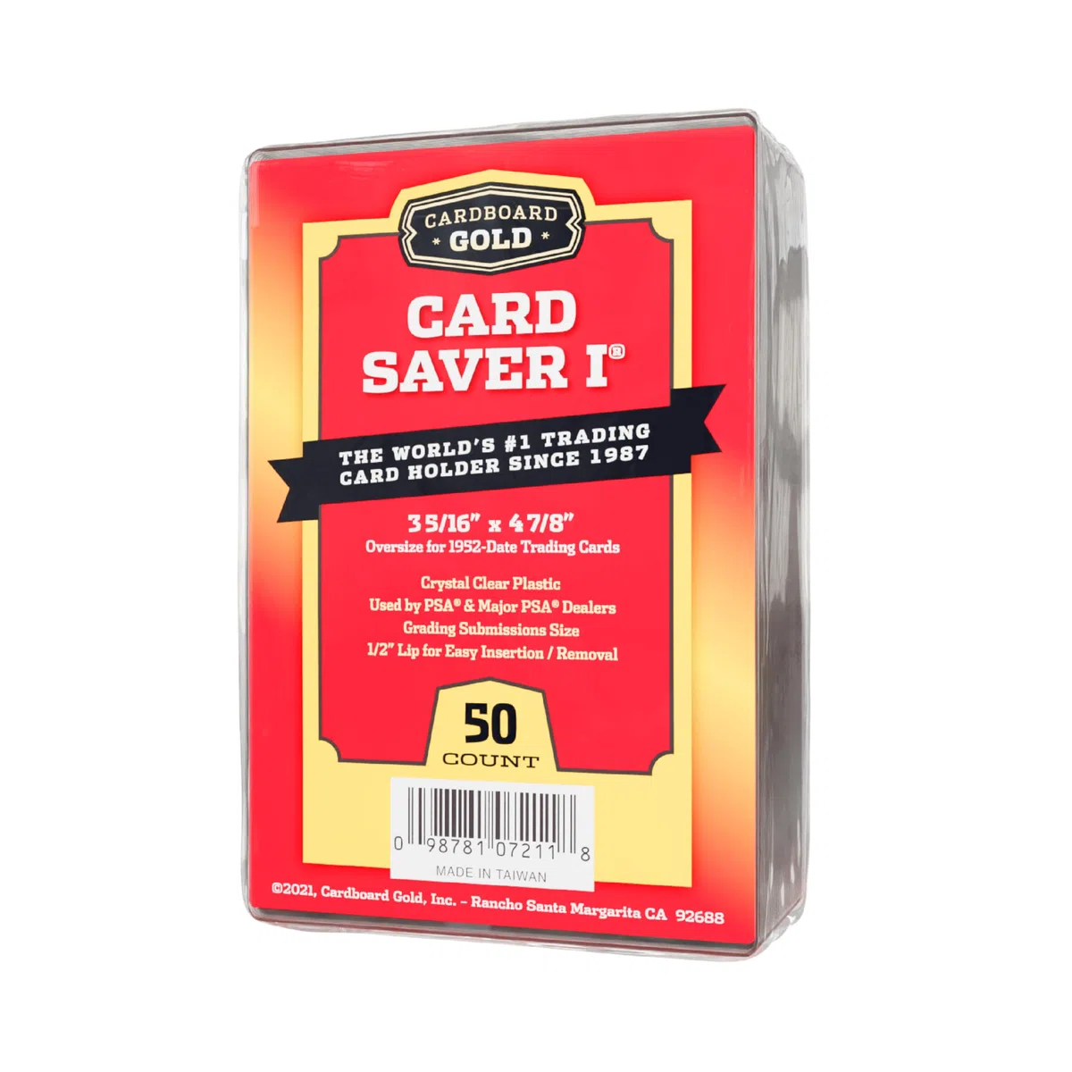 Card Saver 1 Lot de 50 porte-cartes semi-rigides pour cartes classées PSA/BGS