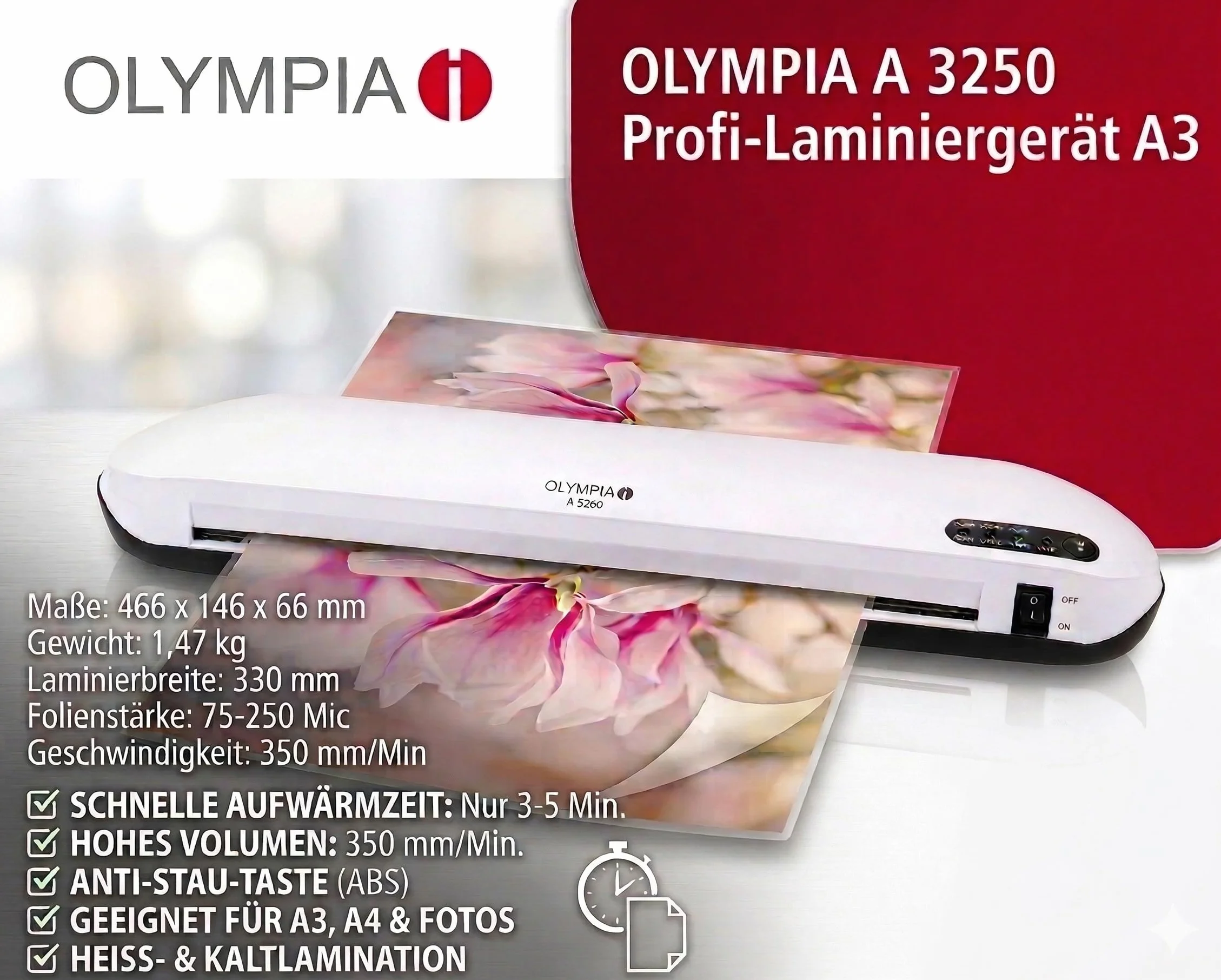 Olympia A 3250 machine à laminer