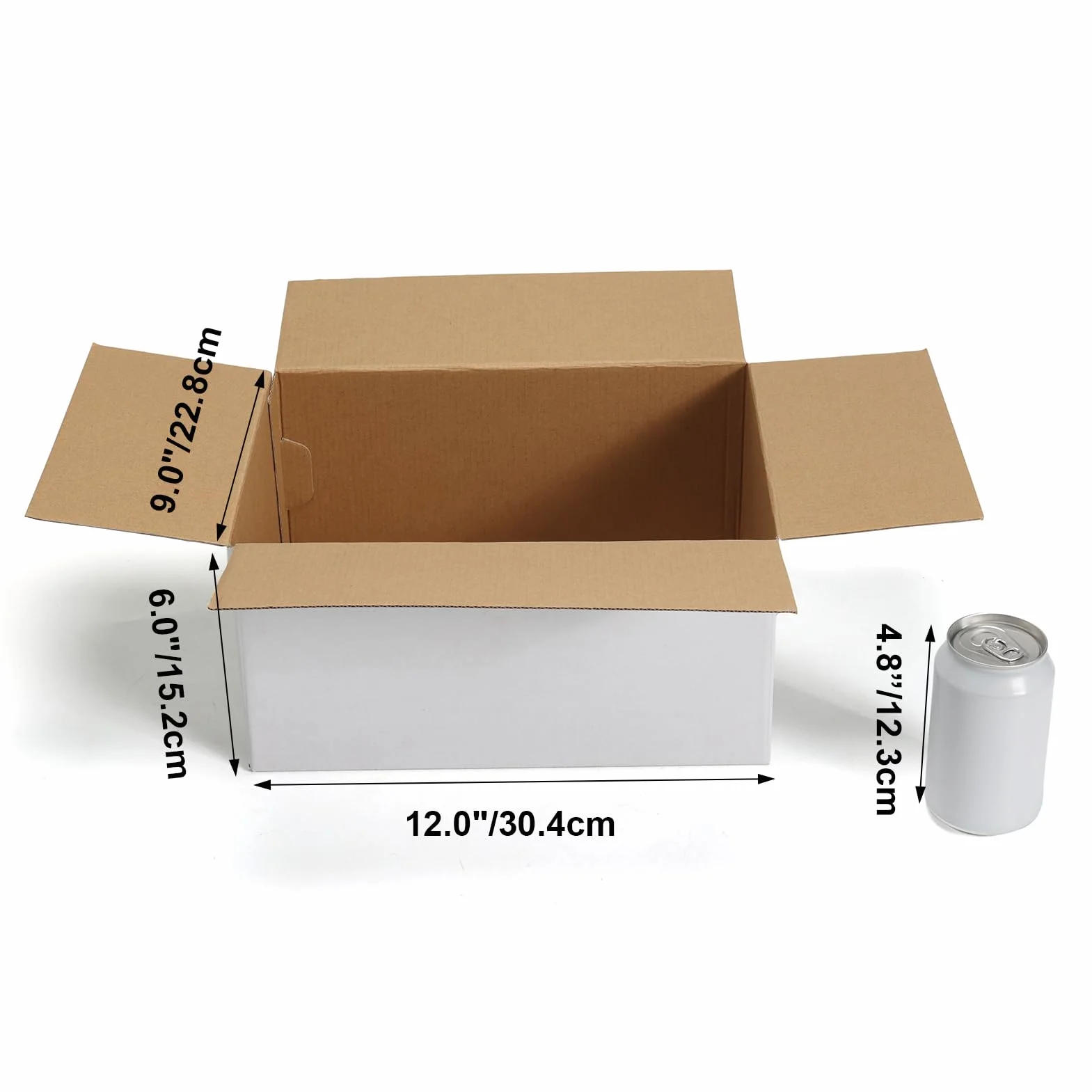 HORLIMER Lot de 15 Boîtes Carton d'Expédition 30,5x22,9x15,3 cm Blanches