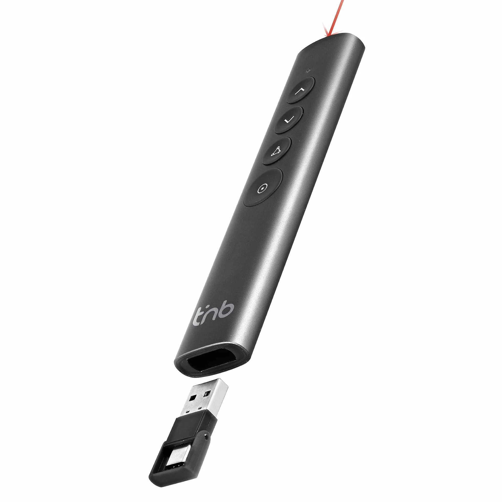 T'nB Télécommande de présentation Spotlight Rechargeable Aluminium Gris