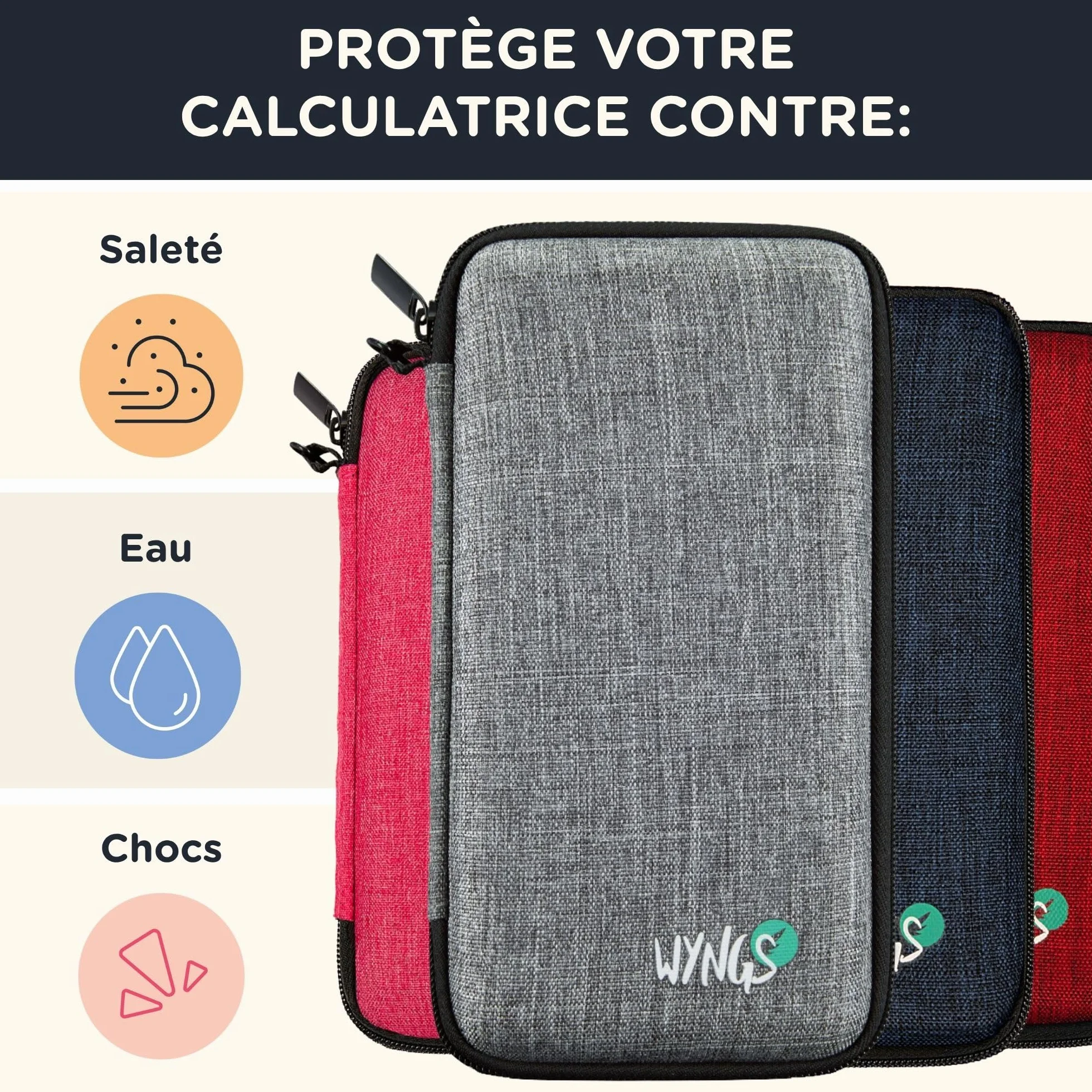 Casio fx-92 Collège Calculatrice Scientifique Noir avec Housse de Protection