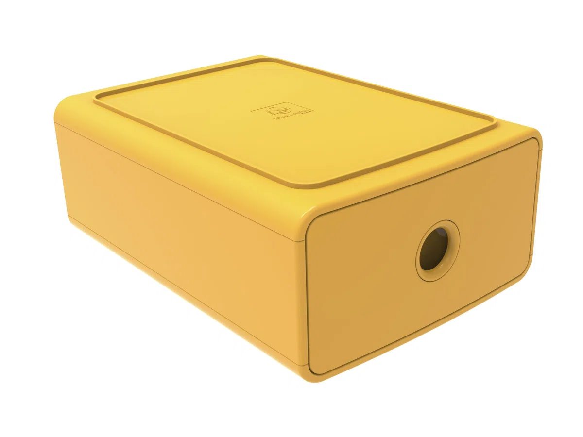 Exacompta - Réf. 315909D - Carton de 3 modules de classement Tiny Box 1 tiroir Pop N'Co superposable - Dimensions extérieures : Profondeur 19 x largeur 26,5 x Hauteur 10 cm - Assortis
