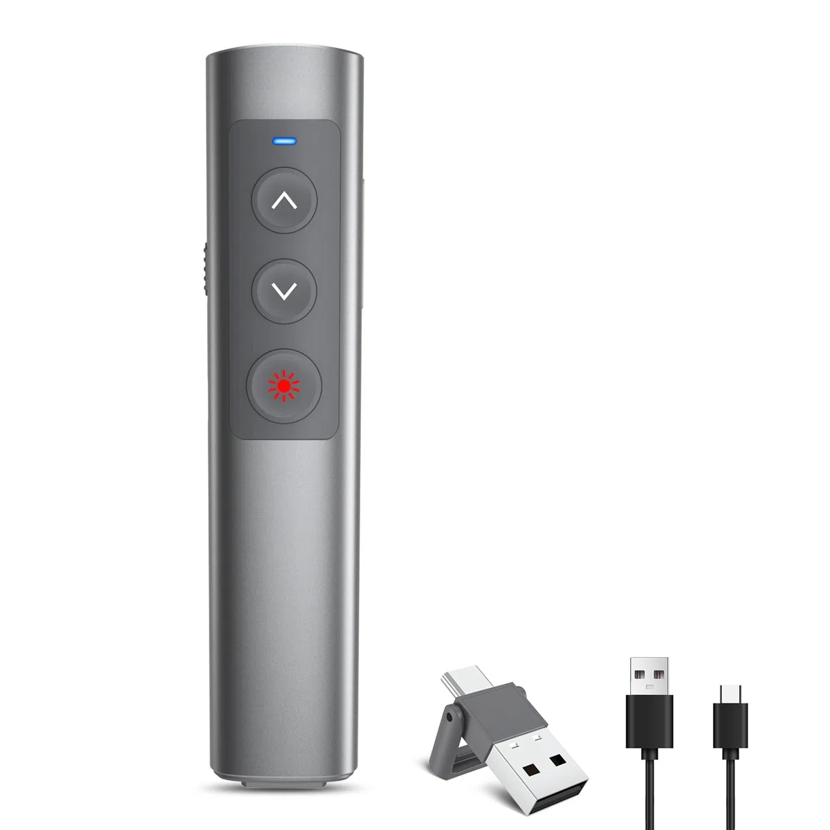 PowerPoint Pointeur de présentation sans fil 2,4 GHz USB-C Télécommande de présentation Pointeur de présentation pour Windows Mac Linux