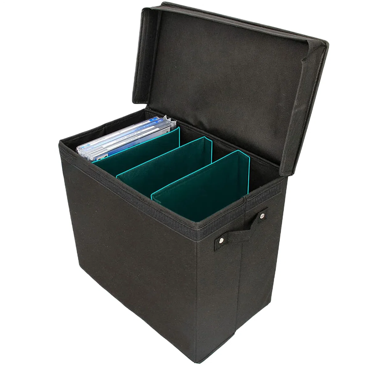Boîte De Rangement Bande Dessinée BD,Étuide Stockage Pour BD De Collection Avec 3 Séparateurs - Organisateur Portable Avec Poignées Pour Photos, Jouets Et Albums