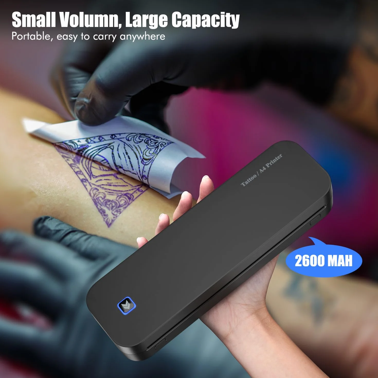 Imprimante Tatouage Thermocopieur Bluetooth A4 Papier Transfert 20pcs Compatible Smartphone PC