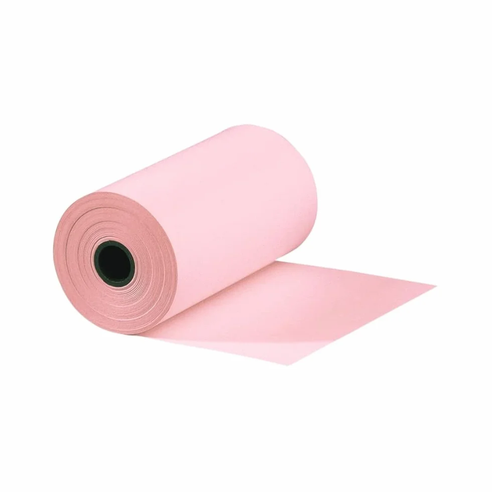 50 Bobines Thermiques TPE 57x40x12mm Rose Sans BPA FSC Compatibles Ingenico Verifone