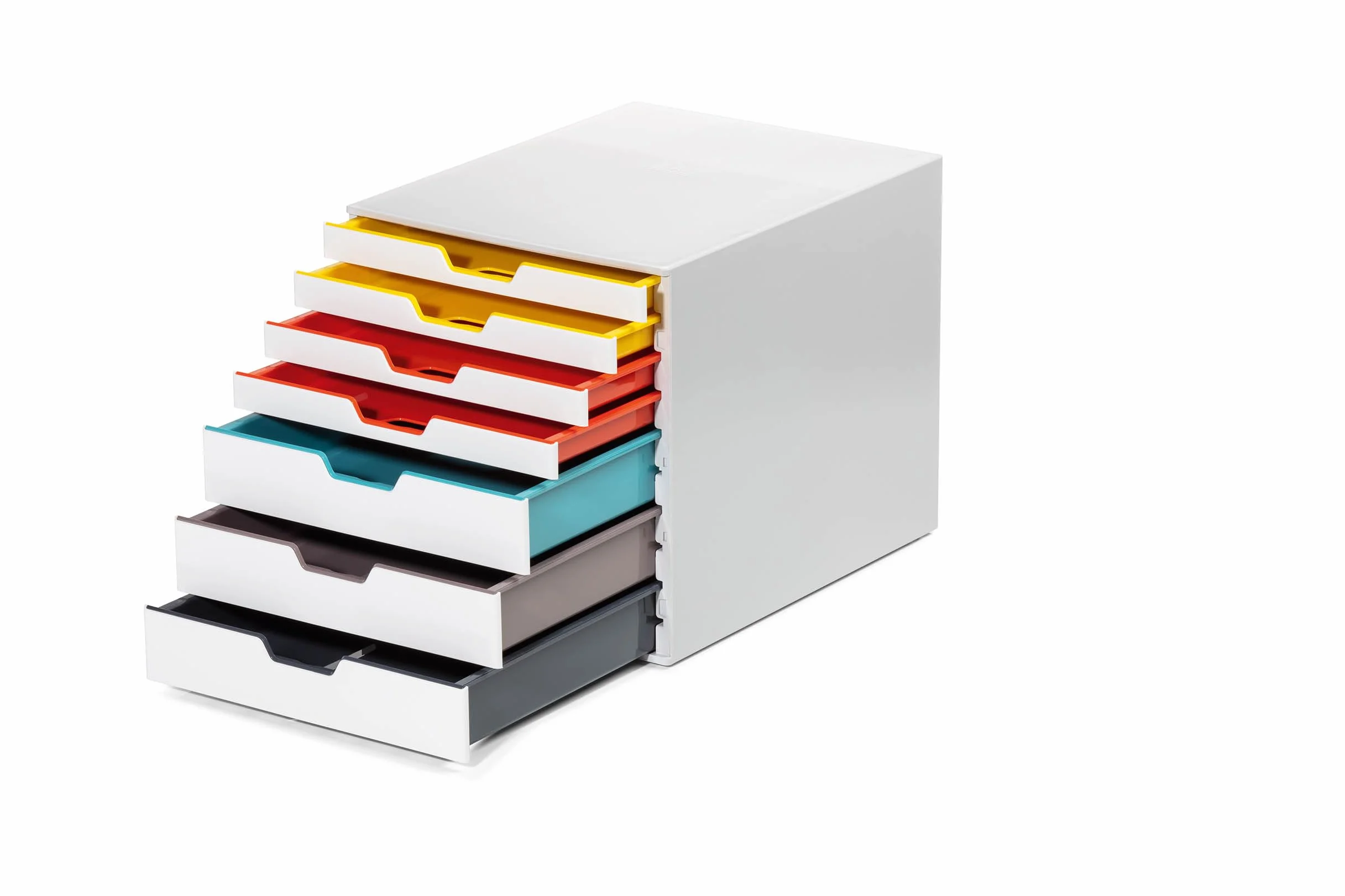DURABLE - VARICOLOR MIX 7 - Module de classement - 7 Tiroirs - Casier de rangement bureau - Pour documents au Format A4+- 1 pièce - Multicolore - 762727