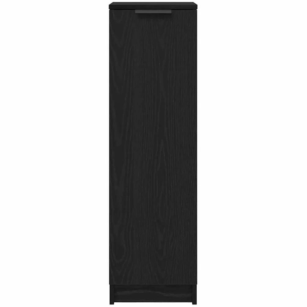 vidaXL Meuble à Chaussures Chêne Noir 29,5 x 35 x 101 cm Rangement Moderne