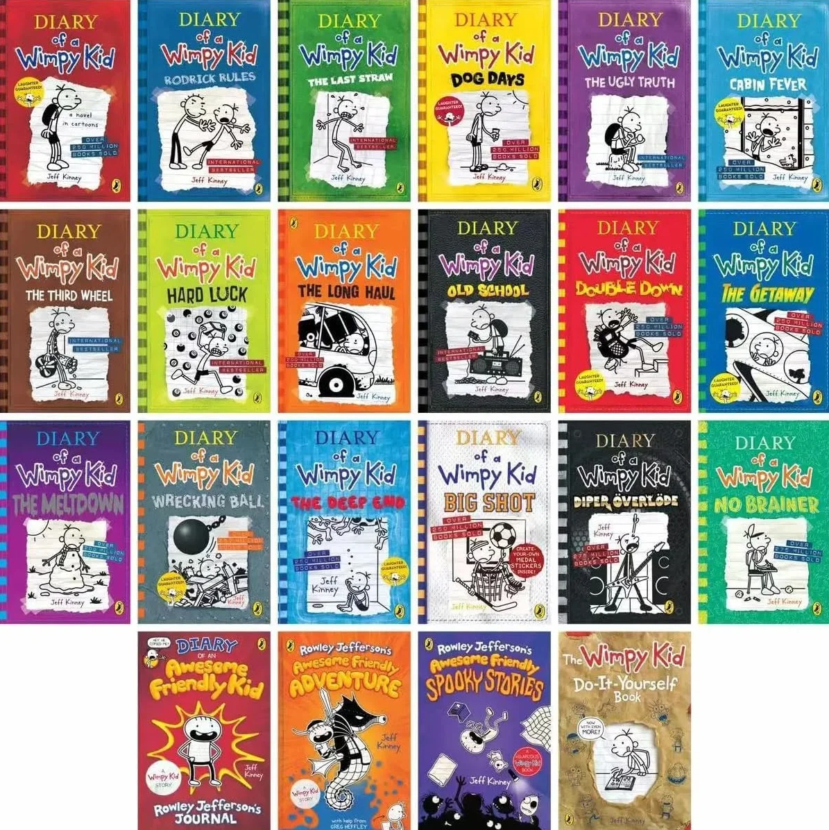 Diary of a Wimpy Kid 1-24 Books Collection Complete Set Paperback