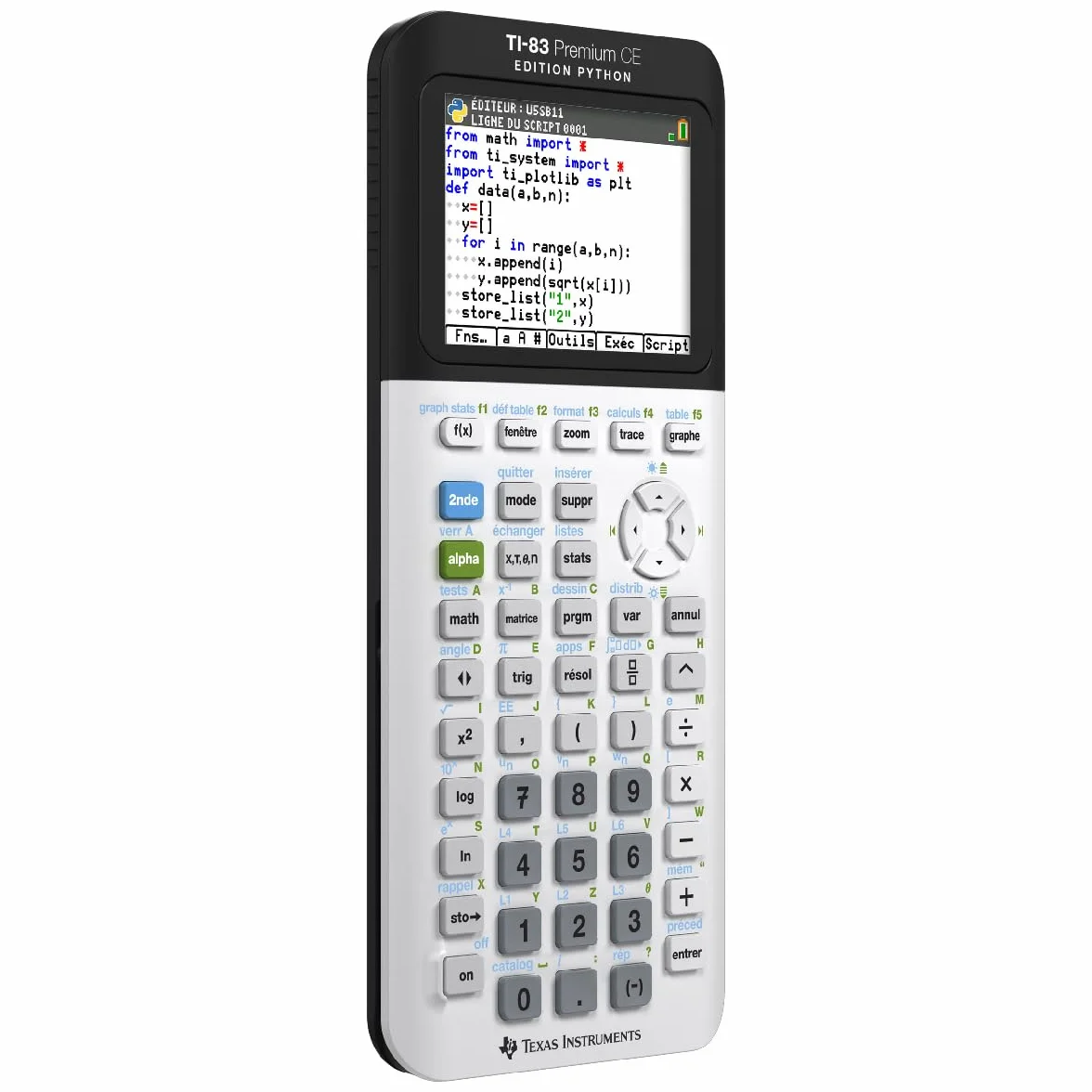 Texas Instruments TI-83 Premium CE Edition Python Calculatrice Graphique Mode Examen