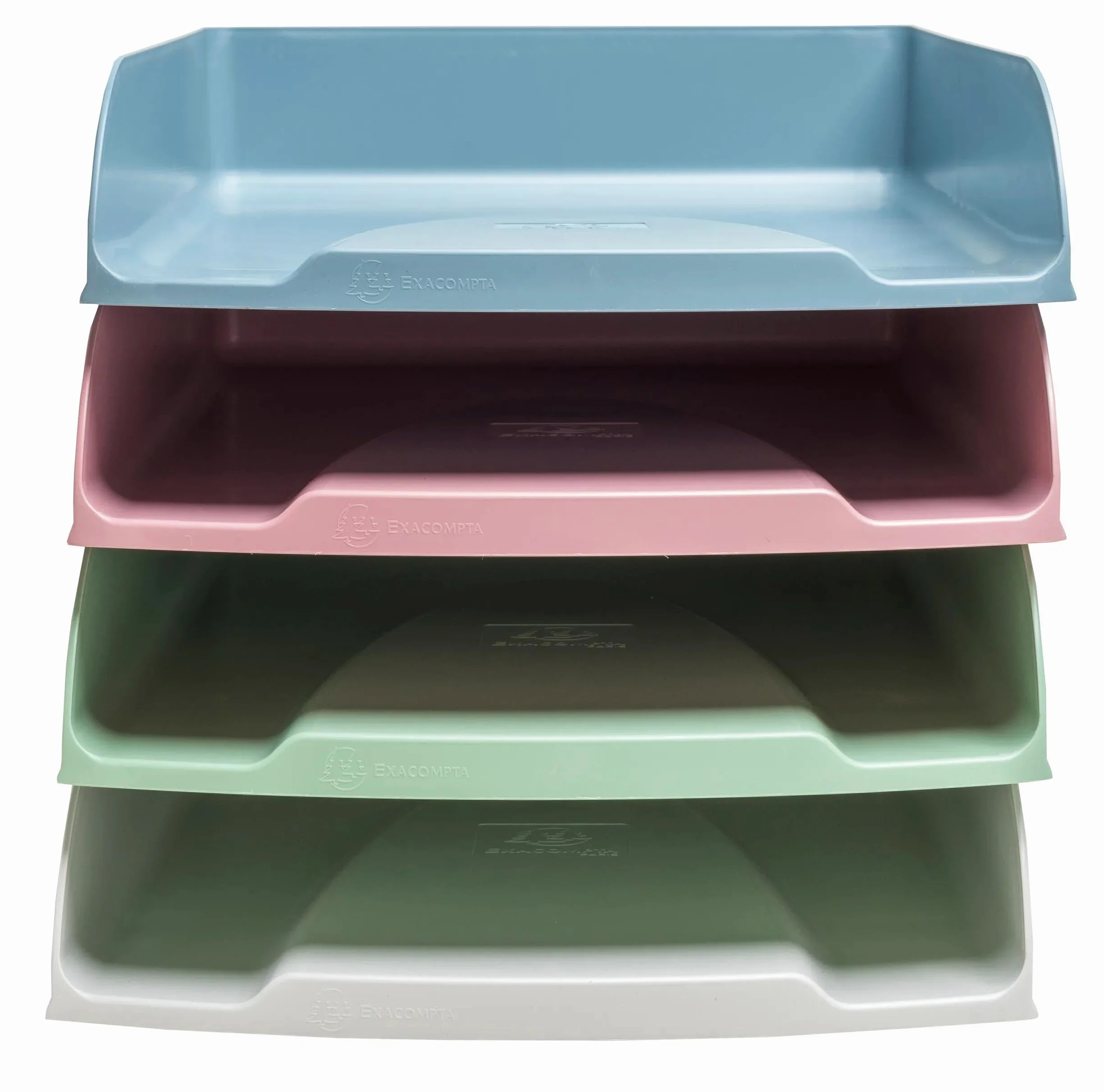 Exacompta Combo-Styli Lot de 4 Corbeilles à Courrier Couleurs Assorties