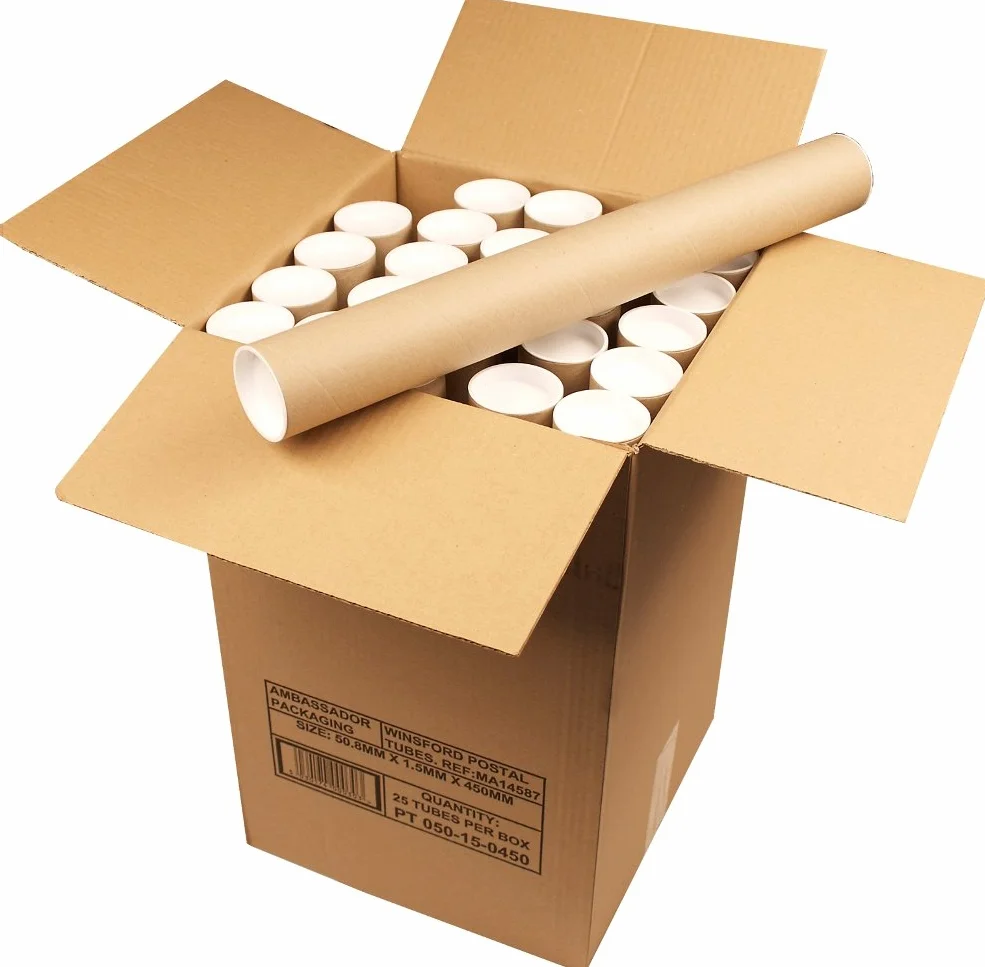 Cardboard Postal Tube 50mm x 450mm Box of 25