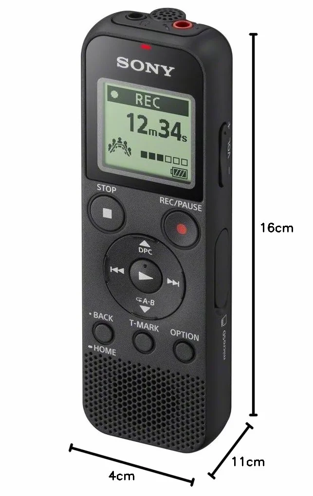 Sony ICD-PX370 Dictaphone numérique 4GB Noir USB