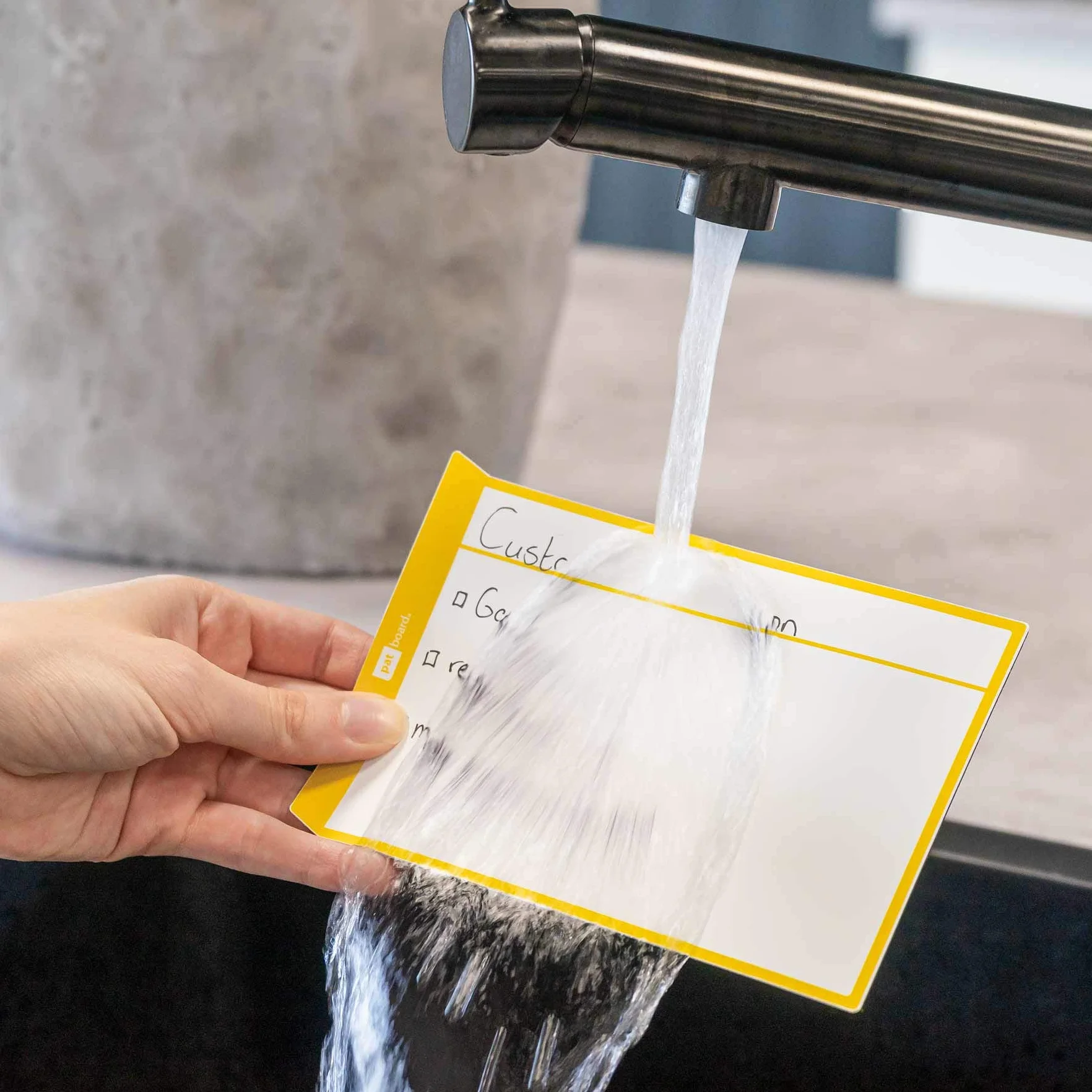 PATboard Tableau Scrum Kanban TASKcards Magnétique 8 Cartes Tâche L Jaune