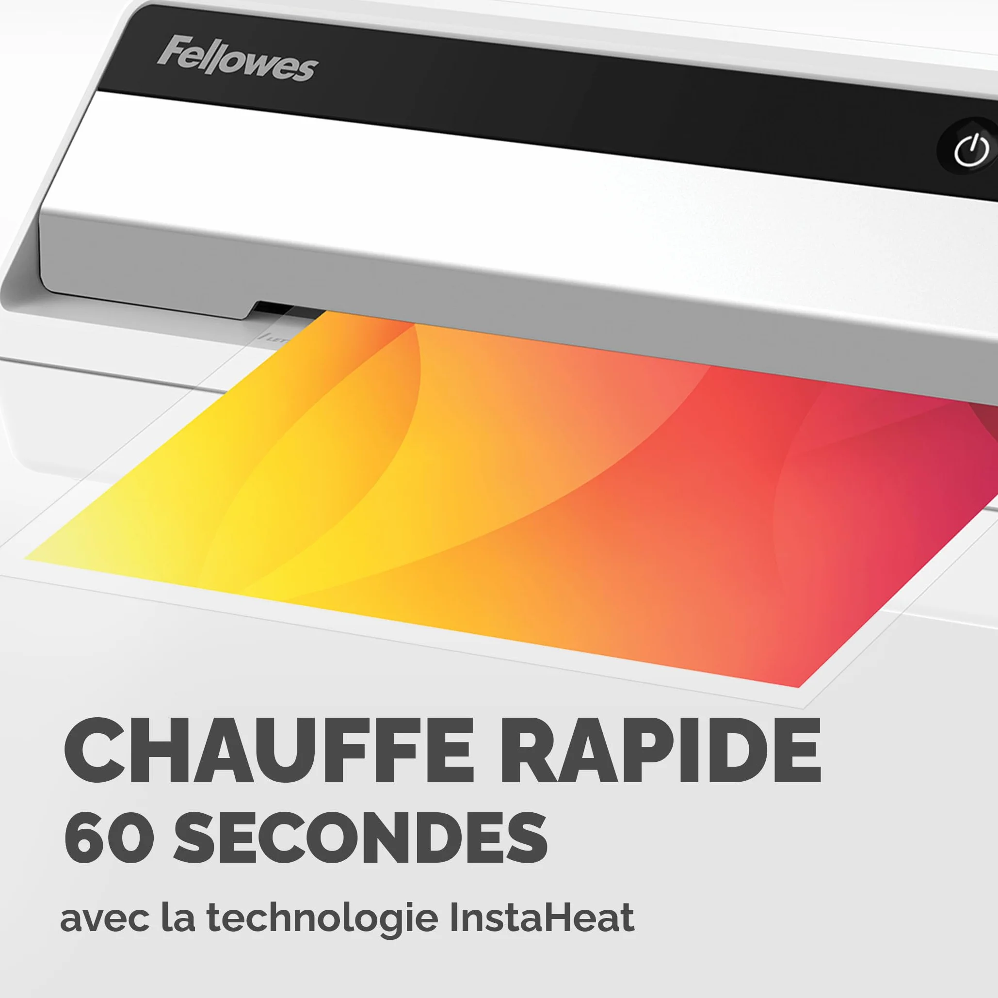 Fellowes Plastifieuse Saturn 3I A4 30cm/min 80-125 microns 3 réglages de température Gris Clair/Noir