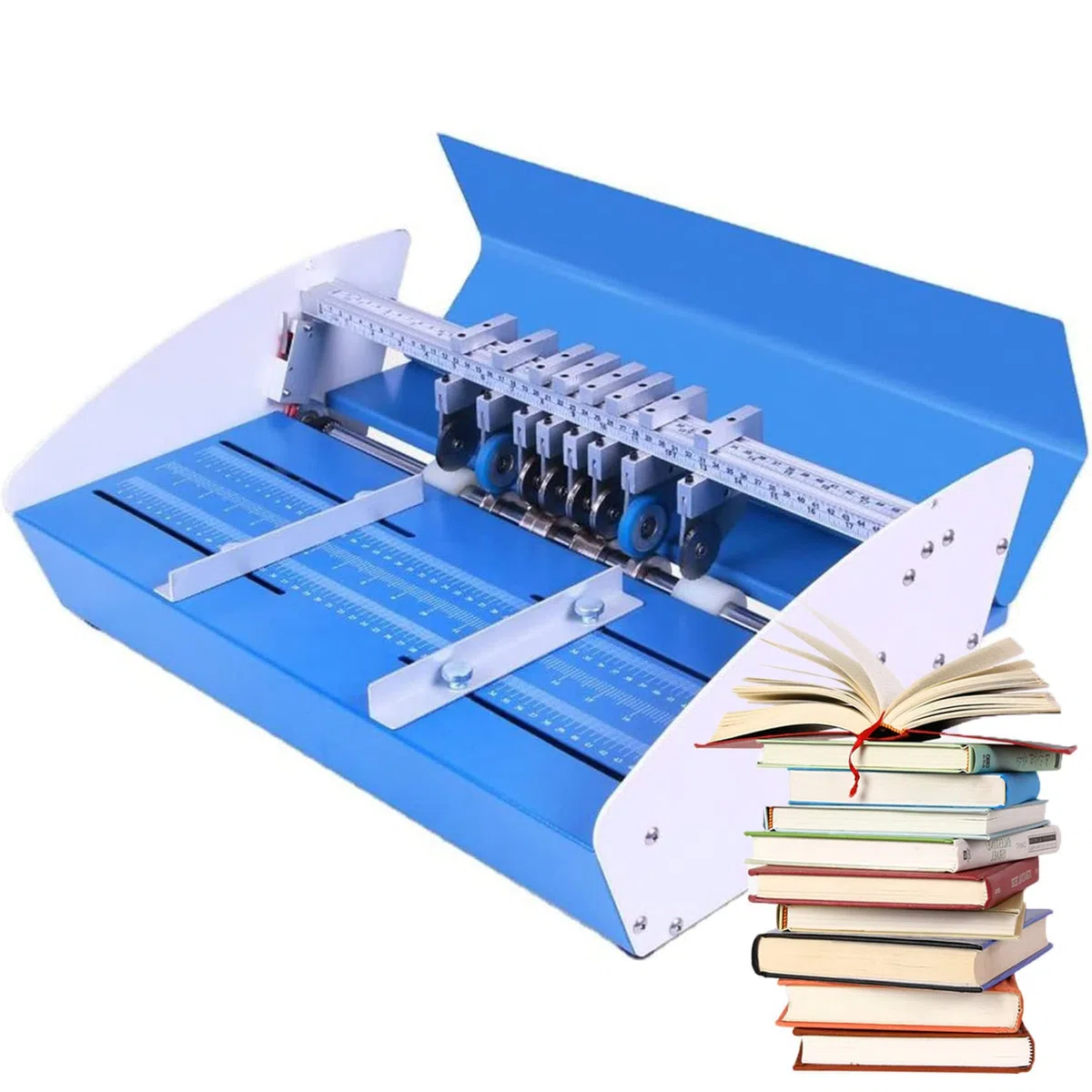 Machine De Rainage électrique, Raineuse De Papier 3 en 1, Machine De Rainage De Papier De 460 Mm, Plieuse De Papier, Raineuse De Papier en Métal Robuste De Bureau