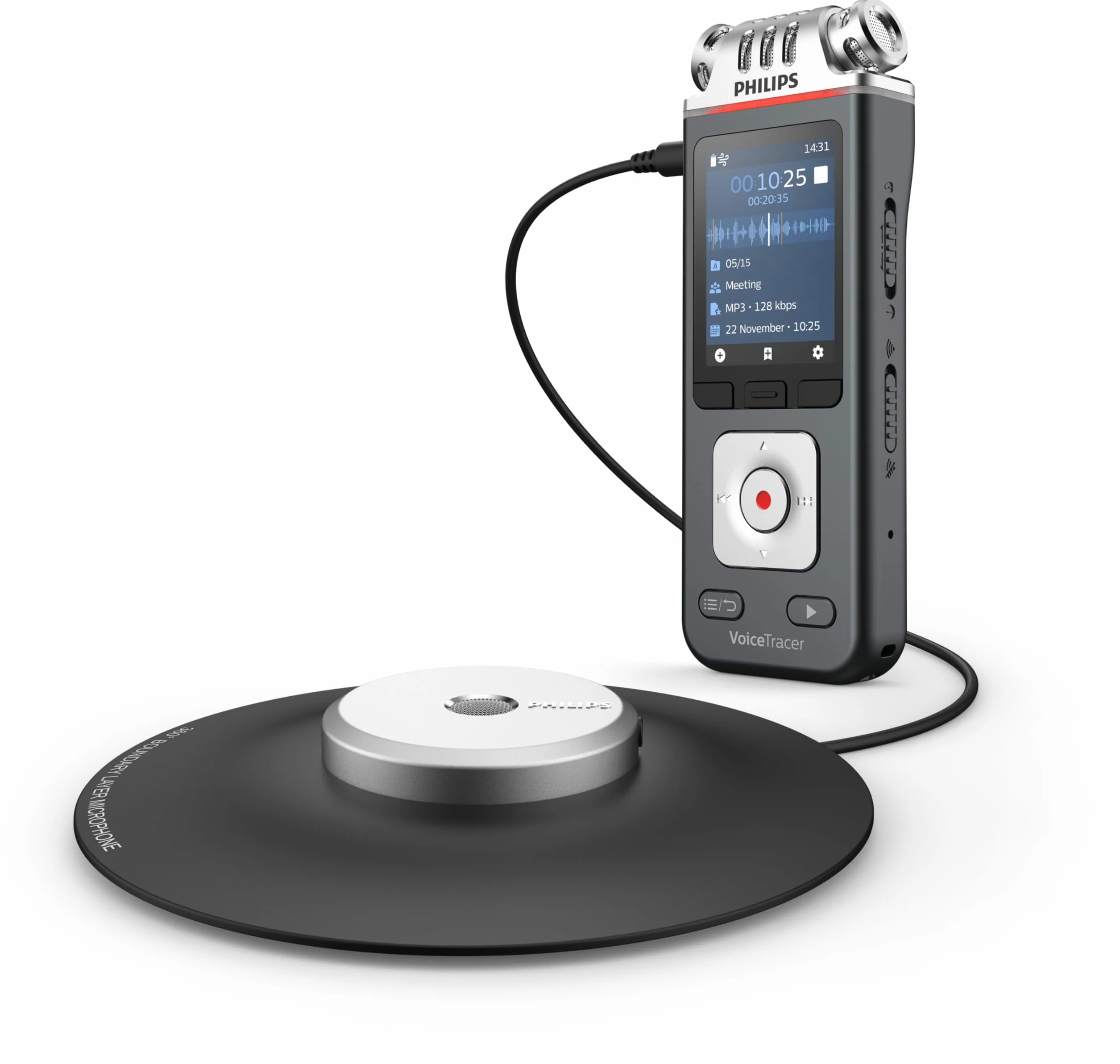 Philips VoiceTracer DVT8115 Enregistreur de réunions 360° 8Go