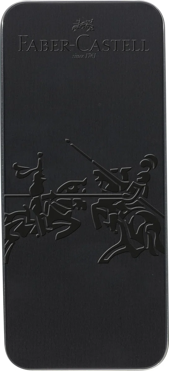 Faber-Castell 201626 - Coffret cadeau Grip Edition, All Black, avec stylo plume M et stylo à bille XB dans un étui métallique