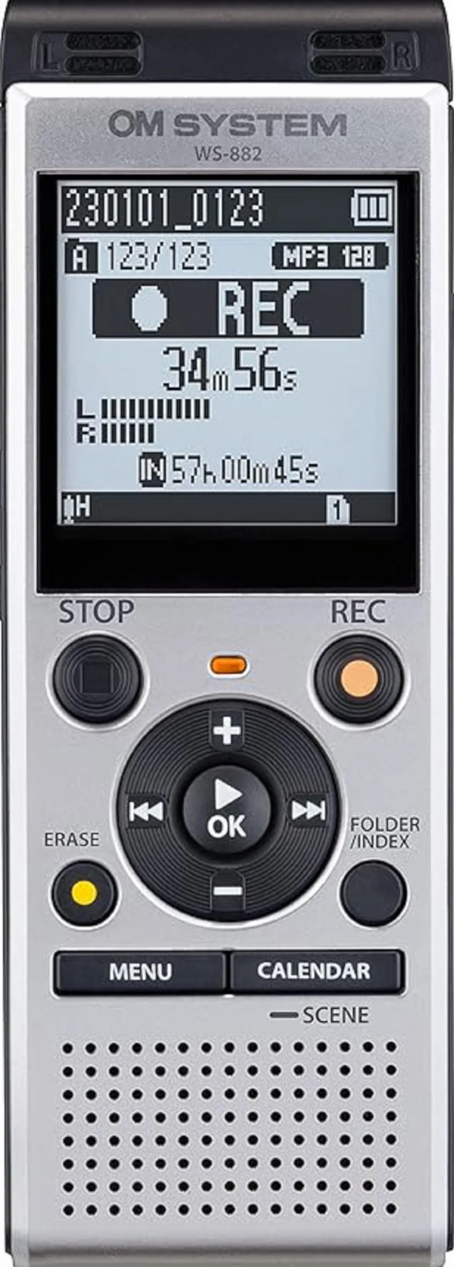 Om System WS-882 Enregistreur Vocal Numérique PCM/MP3 USB Direct 4 Go