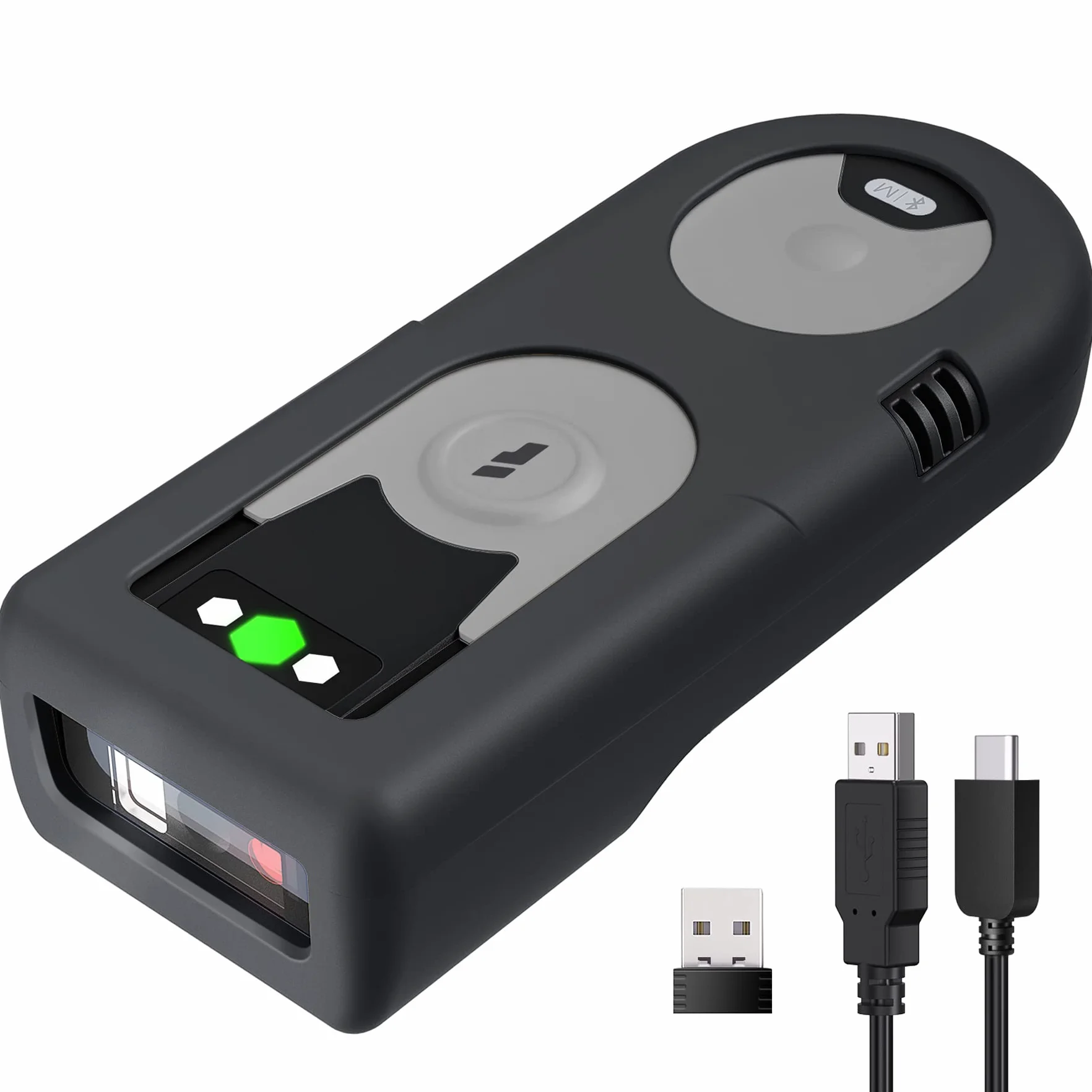 Inateck Bluetooth Lecteur de Code Barre 1D CCD BCST-43, Scanner Codes sur Écran Portable avec Adaptateur USB 2.4Ghz