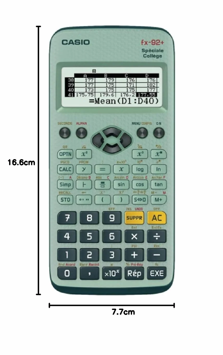 Casio Calculatrice FX 92+ Spécial Collège