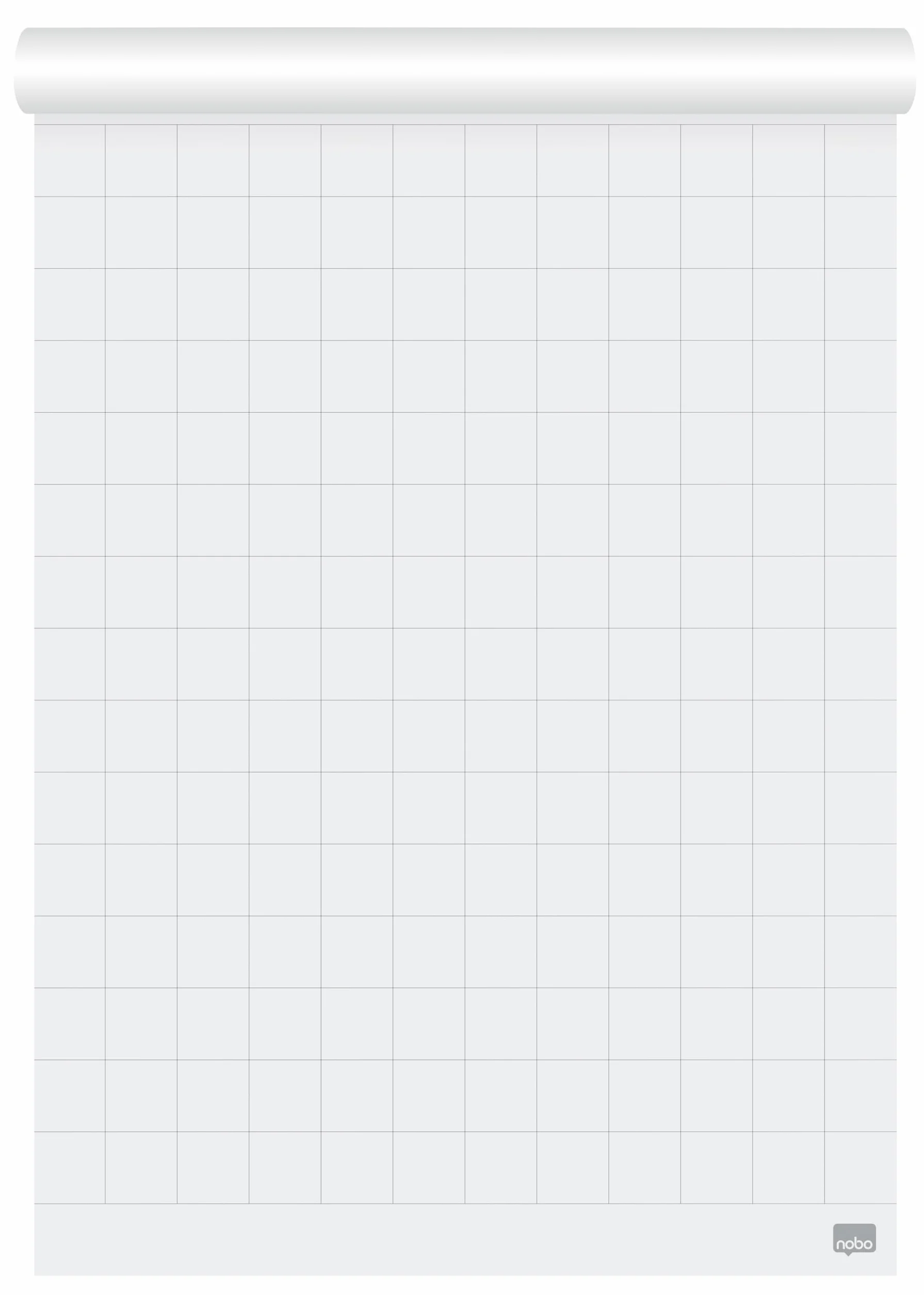 NOBO Recharge de Papier pour Paperboard 60 x 85 cm, Double-face Papier Uni/Quadrillé, 50 Feuilles, 90 g/m²