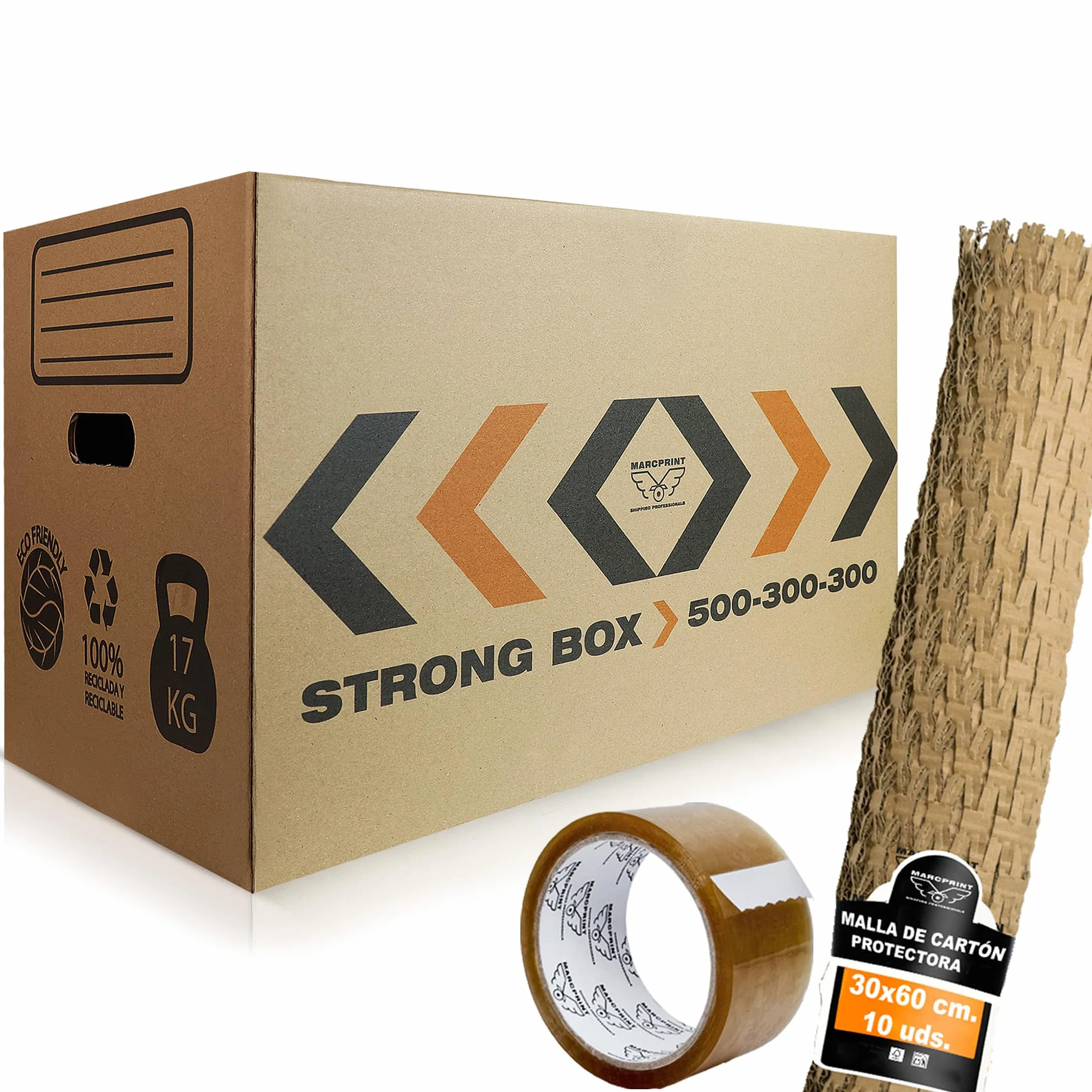 Carton Déménagement 50x30x30 cm Lot de 20 Boîtes Réutilisables Renforcés avec Filet de Protection
